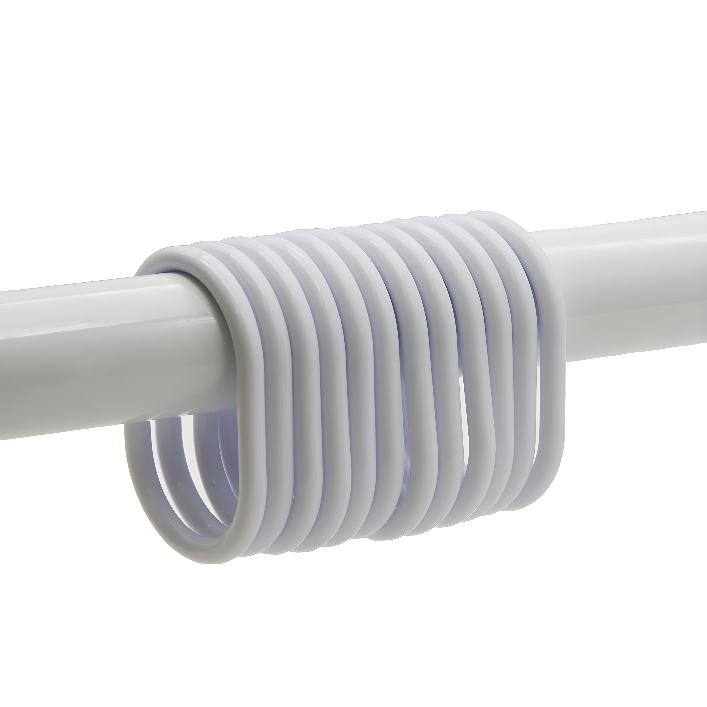 Evideco Solid Plastic Shower Curtain Hooks Rings (Set of 12)