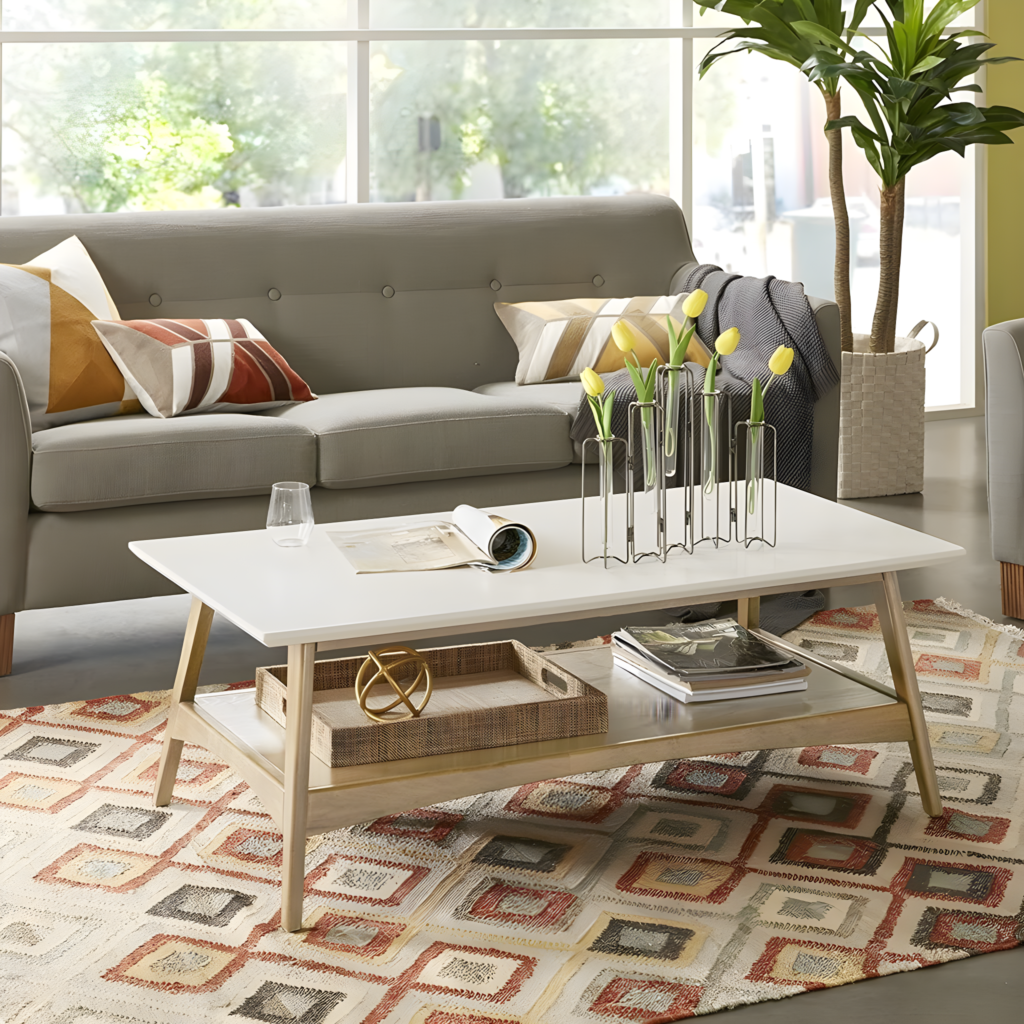 Parker 4 Legs Coffee Table with Storage