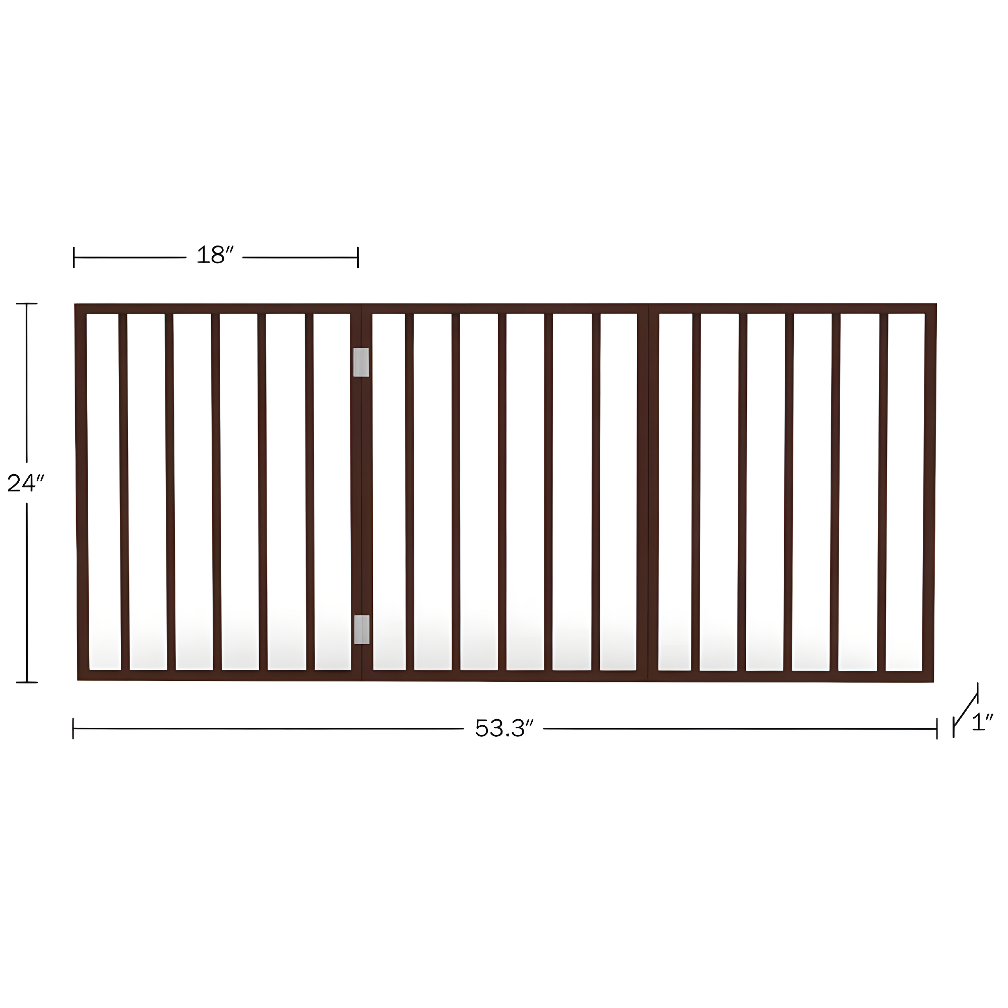 Pet Adobe Foldable Wooden Pet Gate – Dark Brown