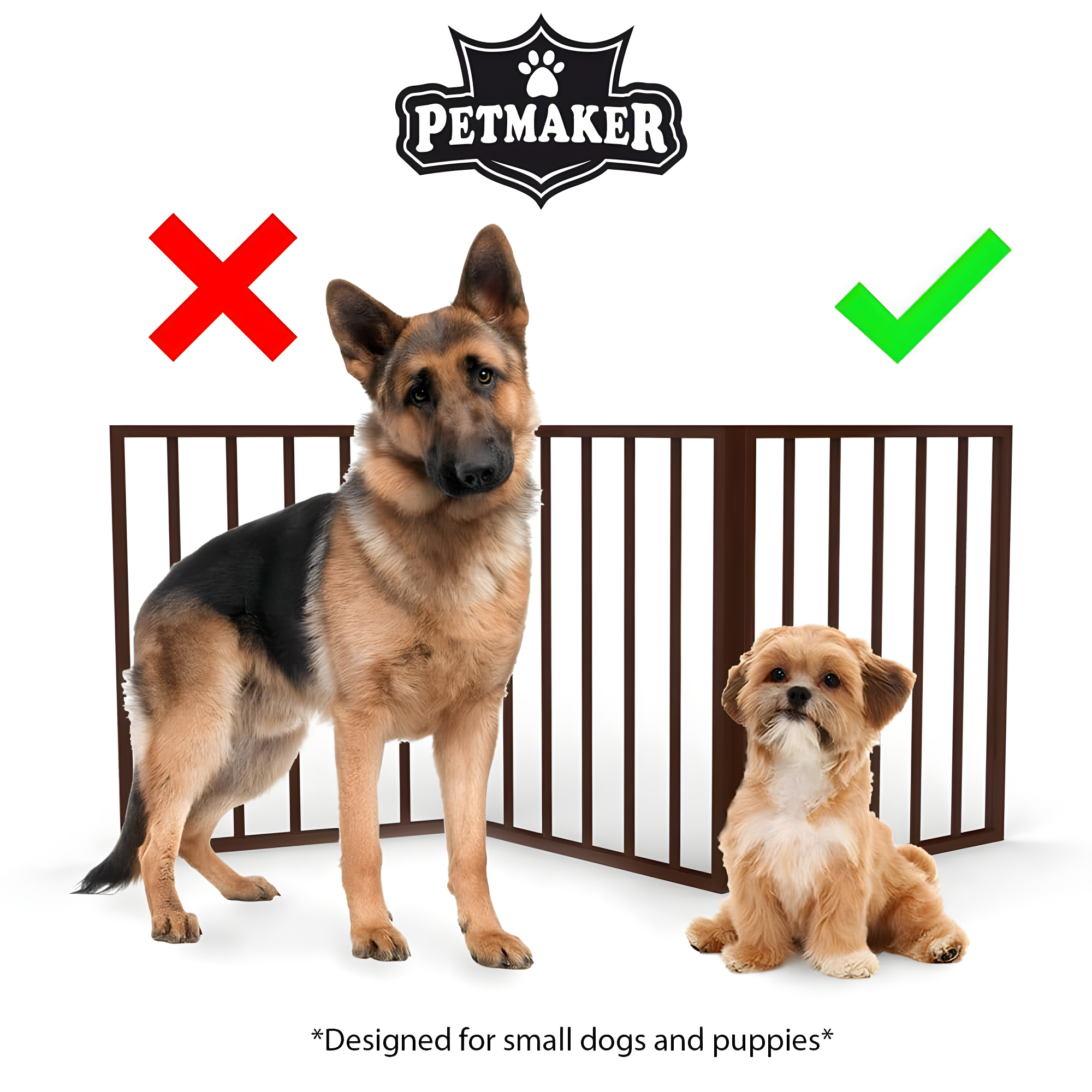 Pet Adobe Foldable Wooden Pet Gate – Dark Brown