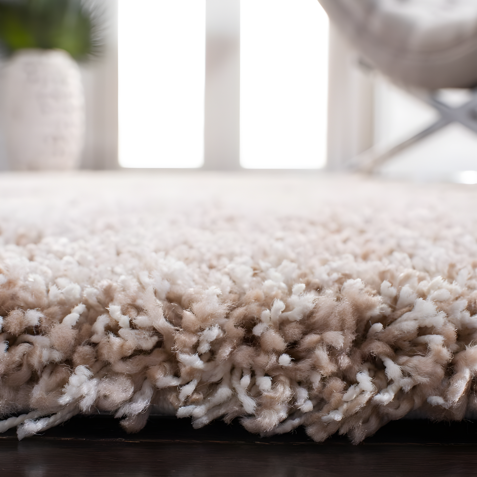Shag SG151 Power Loomed Area Rug - Beige - 8'x10' - Safavieh.