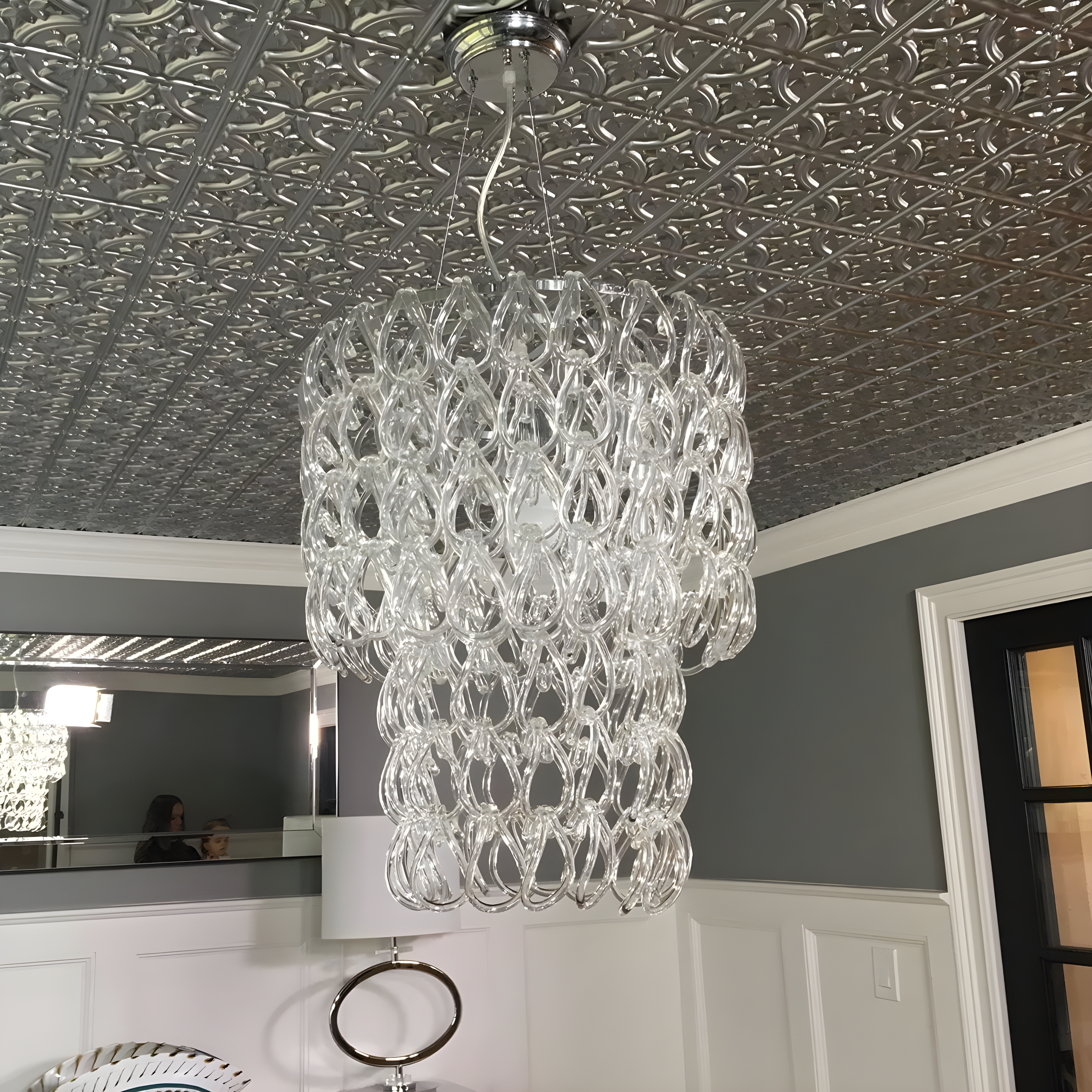 FromPlainToBeautifulInHours Gothic Reims 2 Ft. X 2 Ft. Drop-In Or Glue-Up PVC Ceiling Tile (Set of 10)