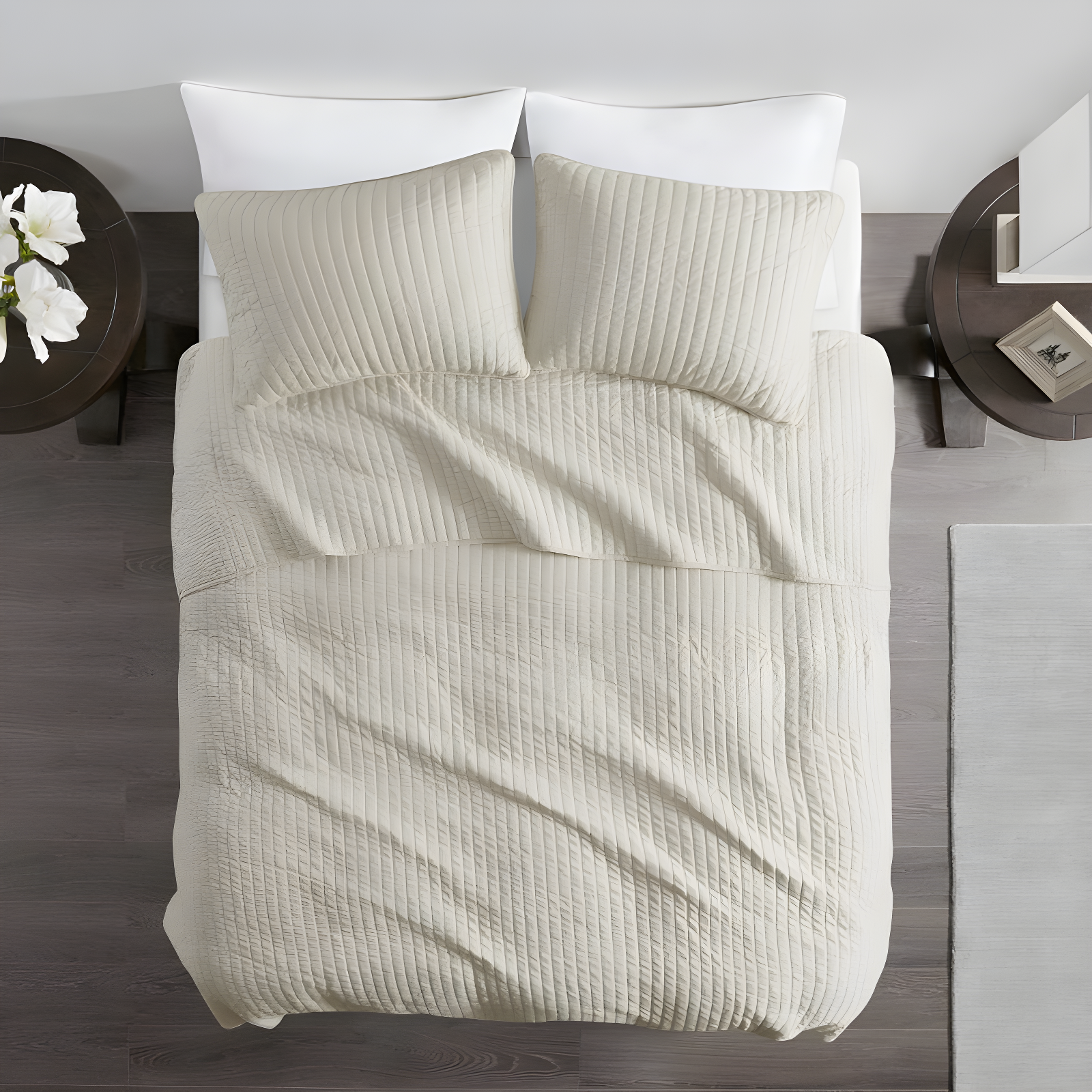 Madison Park Barwick Reversible Solid 3 Piece Quilt Set