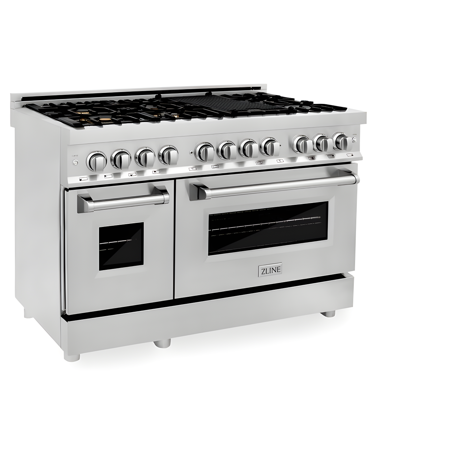 ZLINE 48 in. 6.0 cu. ft. Legacy Dual Fuel Range W/ 7 Burner Gas Cooktop & 2 Electric Ovens in Stainless Steel (RA48)