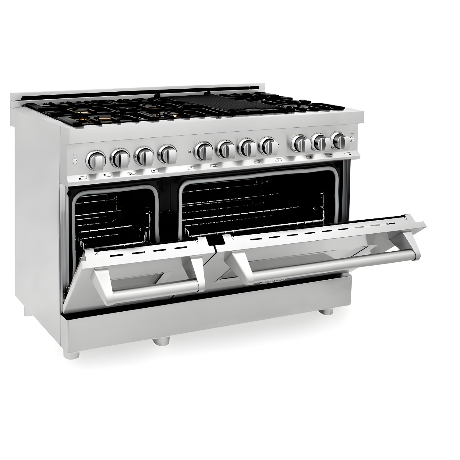 ZLINE 48 in. 6.0 cu. ft. Legacy Dual Fuel Range W/ 7 Burner Gas Cooktop & 2 Electric Ovens in Stainless Steel (RA48)