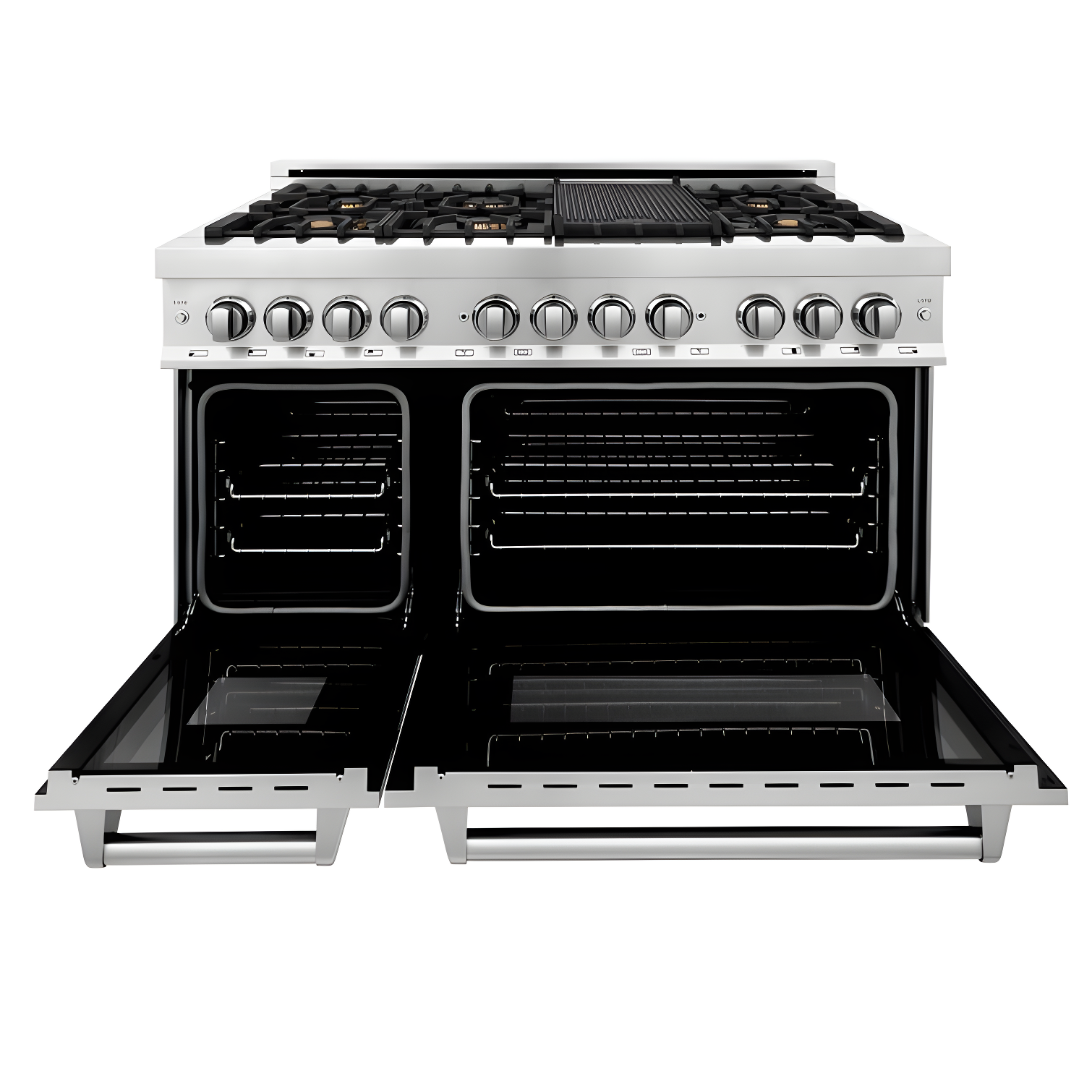 ZLINE 48 in. 6.0 cu. ft. Legacy Dual Fuel Range W/ 7 Burner Gas Cooktop & 2 Electric Ovens in Stainless Steel (RA48)