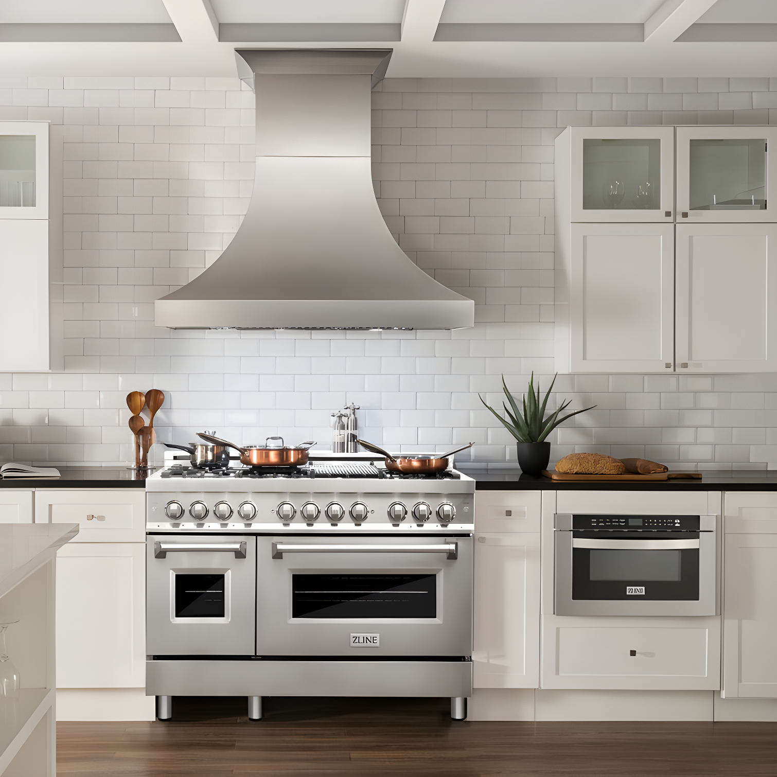 ZLINE 48 in. 6.0 cu. ft. Legacy Dual Fuel Range W/ 7 Burner Gas Cooktop & 2 Electric Ovens in Stainless Steel (RA48)