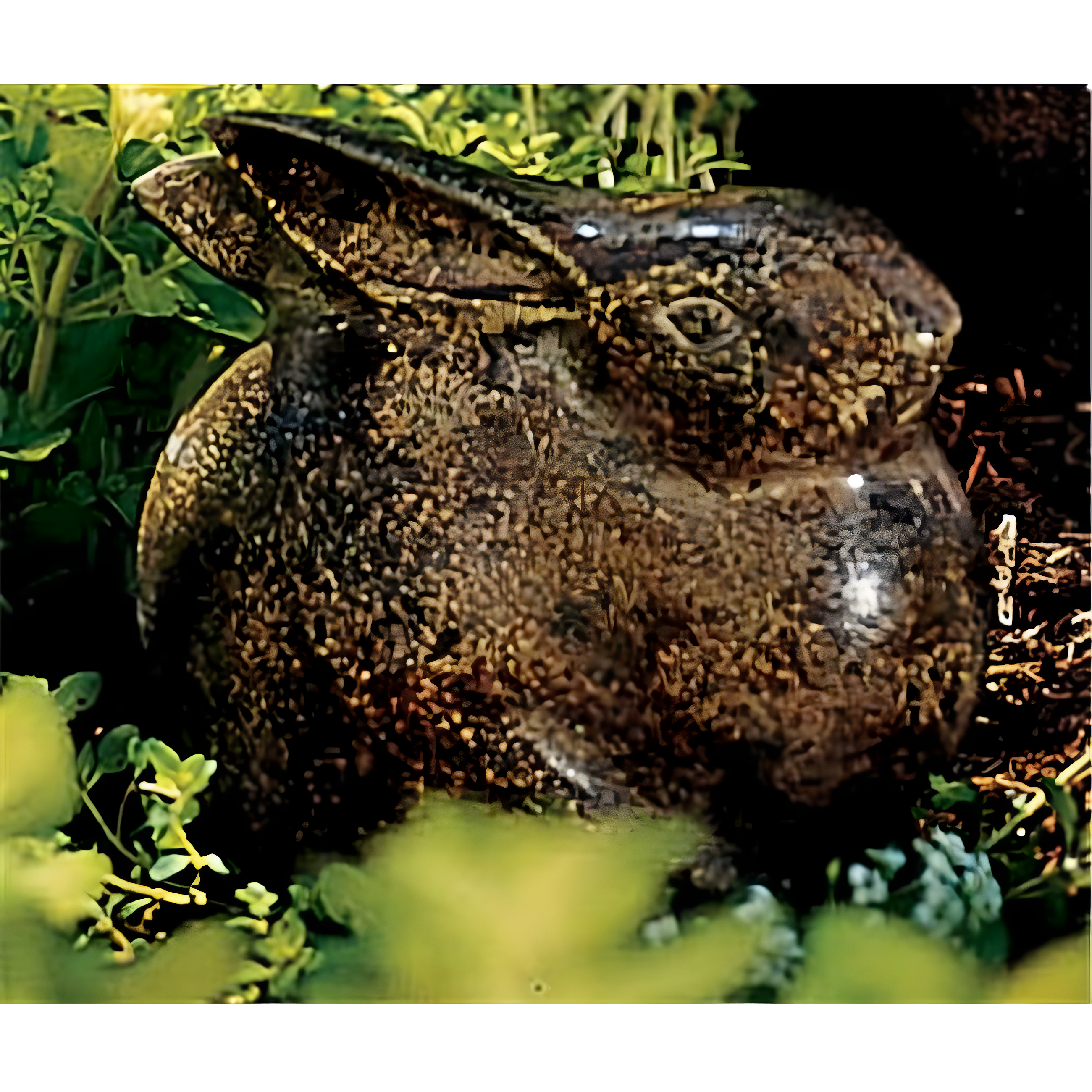 3.75" Tall Cast Aluminum Small Moon Bunny Indoor Outdoor Statue Antique Bronze Finish - Achla Designs: Garden Decor, Unique Animal Sculpture