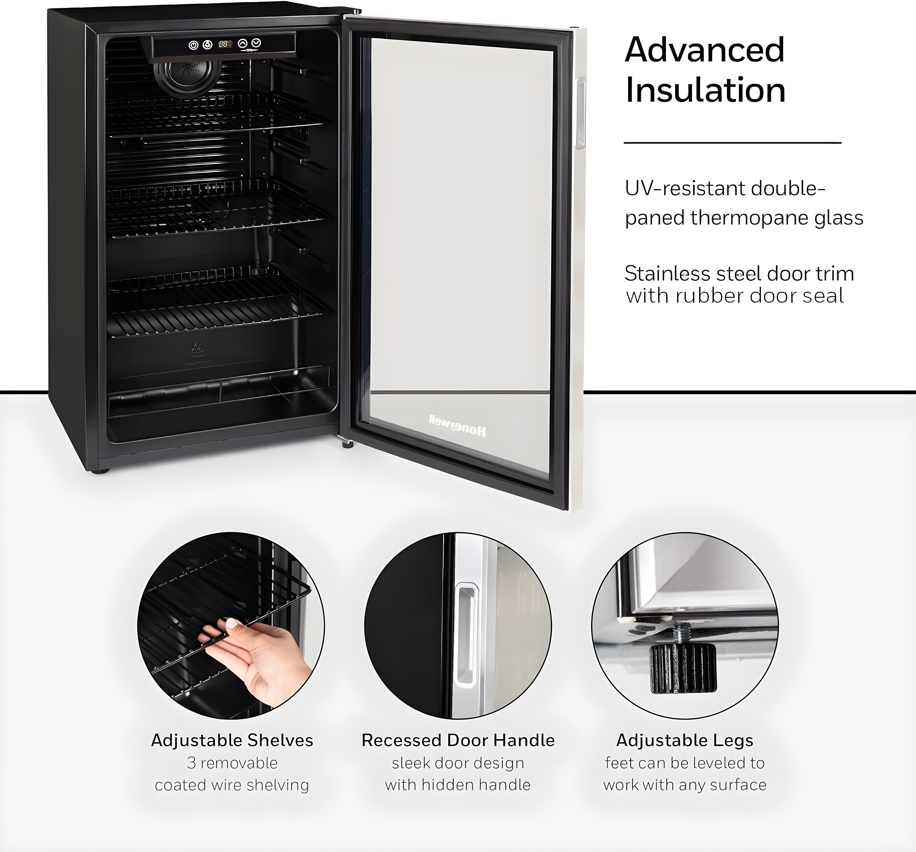 Honeywell 116 Cans (12 oz.) Freestanding Beverage Refrigerator & Reviews | Wayfair