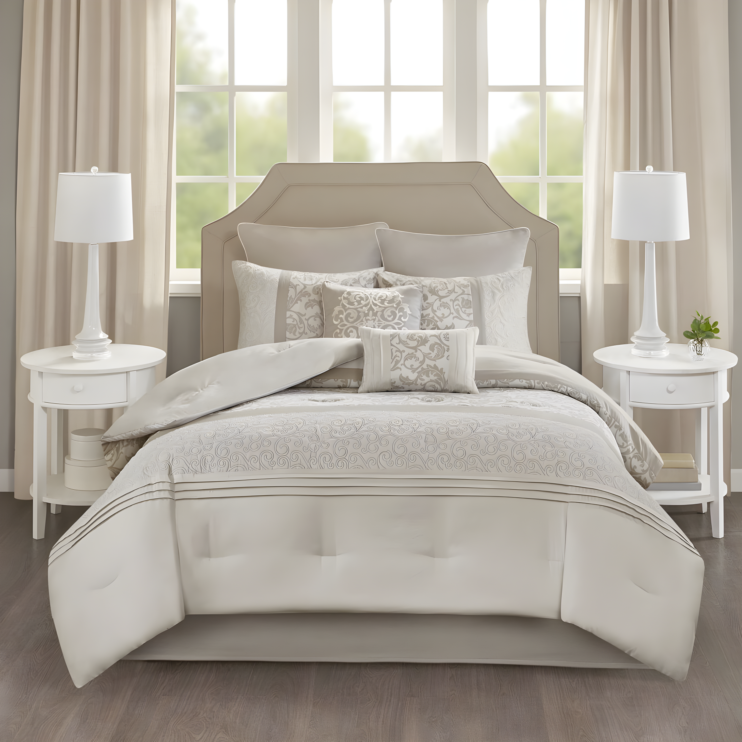 Ramsey Embroidered 8 Piece Comforter Set