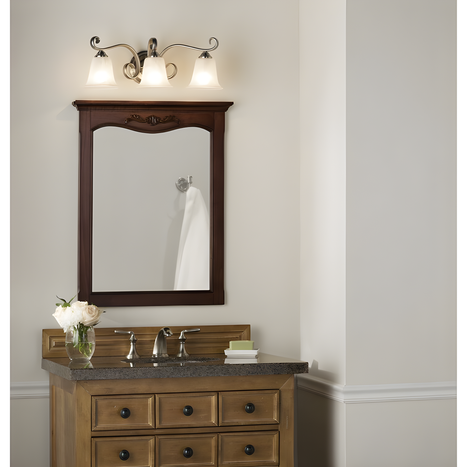 Kohler ® Devonshire ® Widespread Brushed Nickel Bathroom Sink Faucet