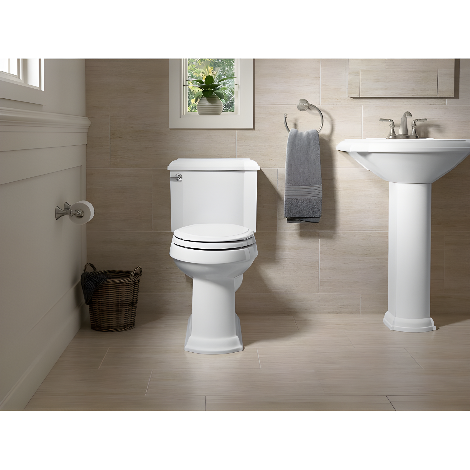 Kohler ® Devonshire ® Widespread Brushed Nickel Bathroom Sink Faucet