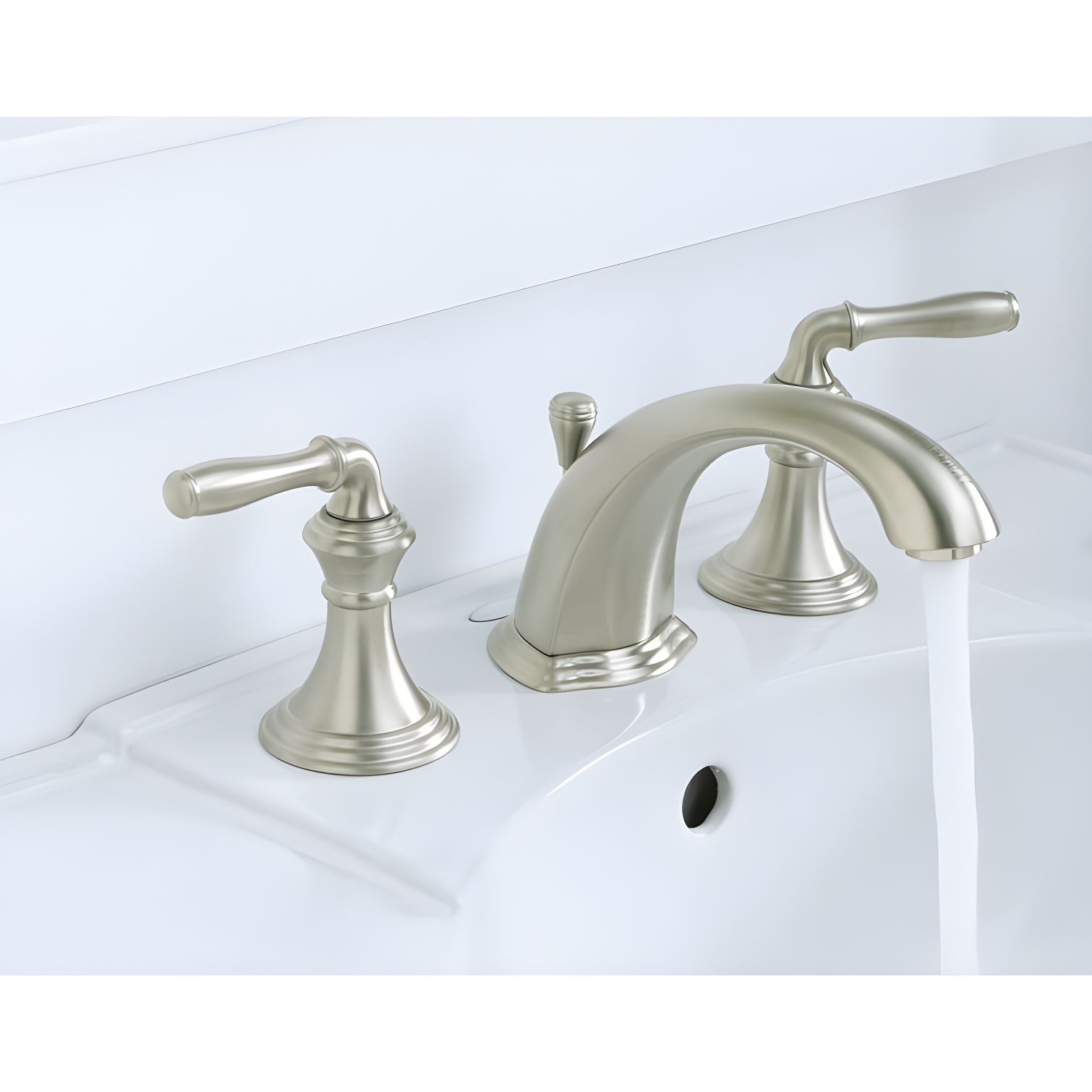 Kohler ® Devonshire ® Widespread Brushed Nickel Bathroom Sink Faucet