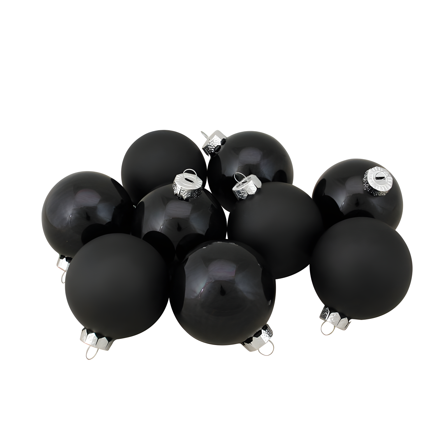 Glass Christmas Ball Ornament (Set of 9)