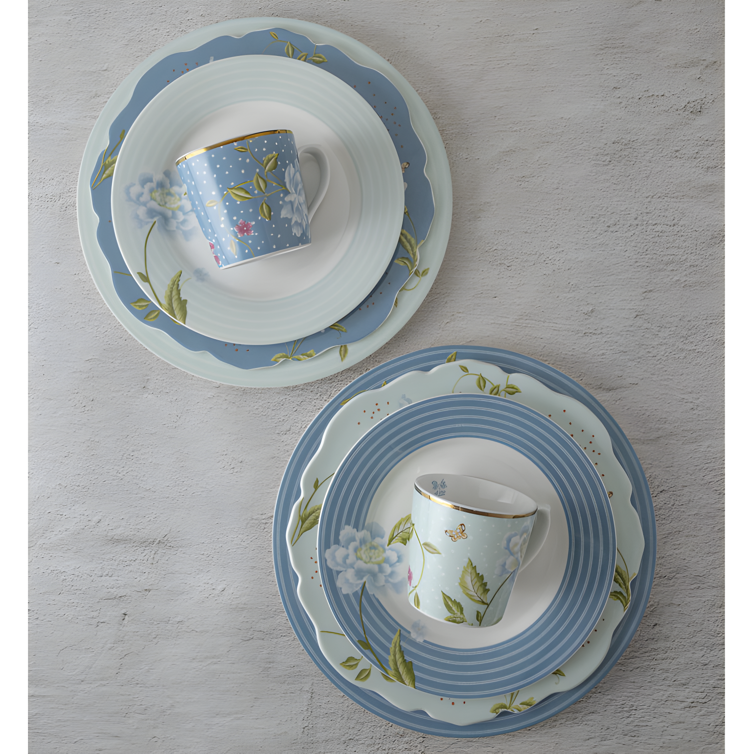Laura Ashley Heritage Collectables Set/4 Mugs 10.82 Oz Seaspray Uni In Giftbox (Set of 4)