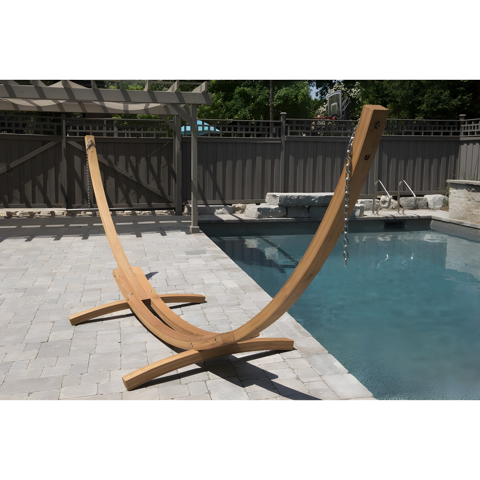 Bay Isle Home™ Vivere 15' Shirely Stable Solid Pine Arc Hammock Stand (450 lb Capacity)