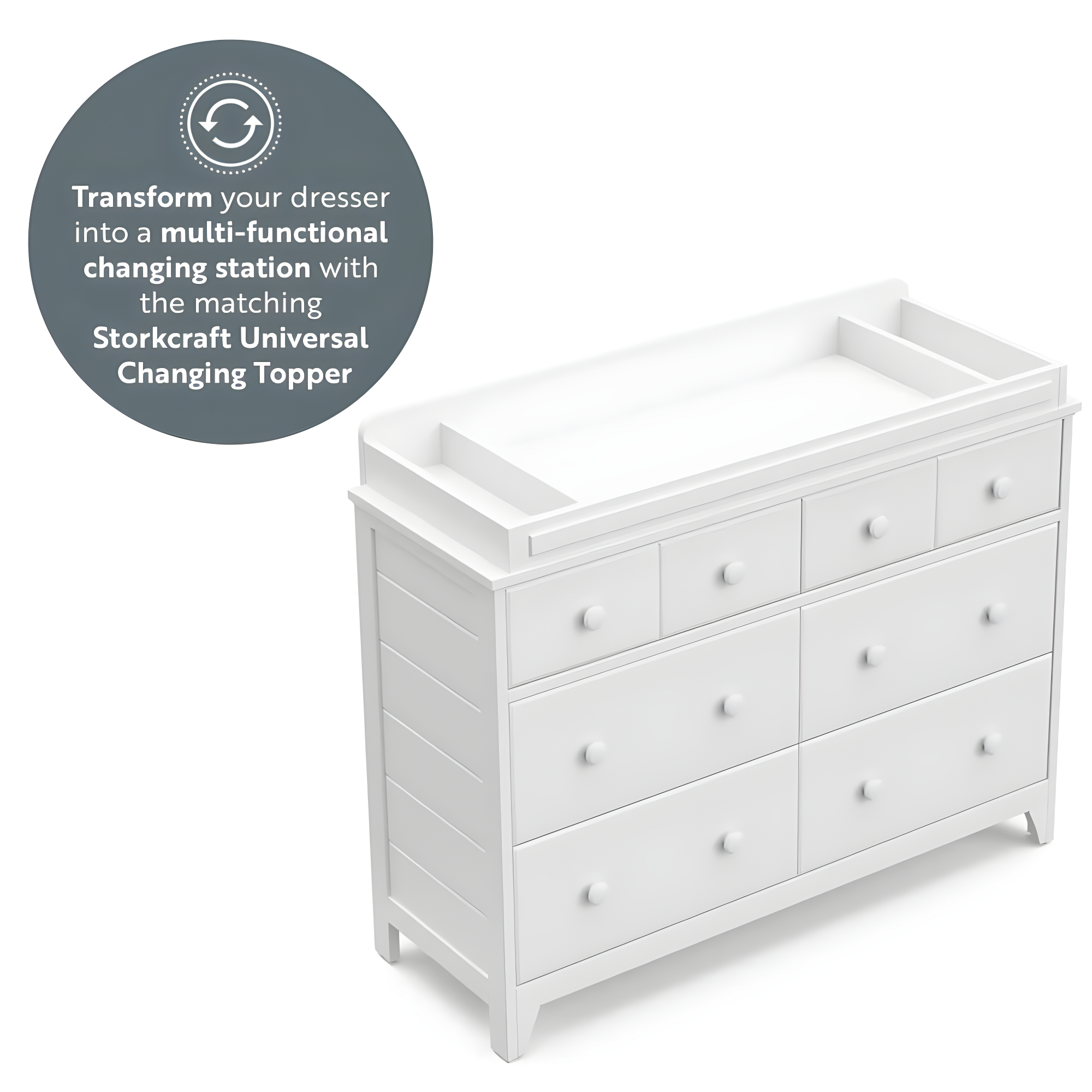Moss 6 Drawer Double Dresser