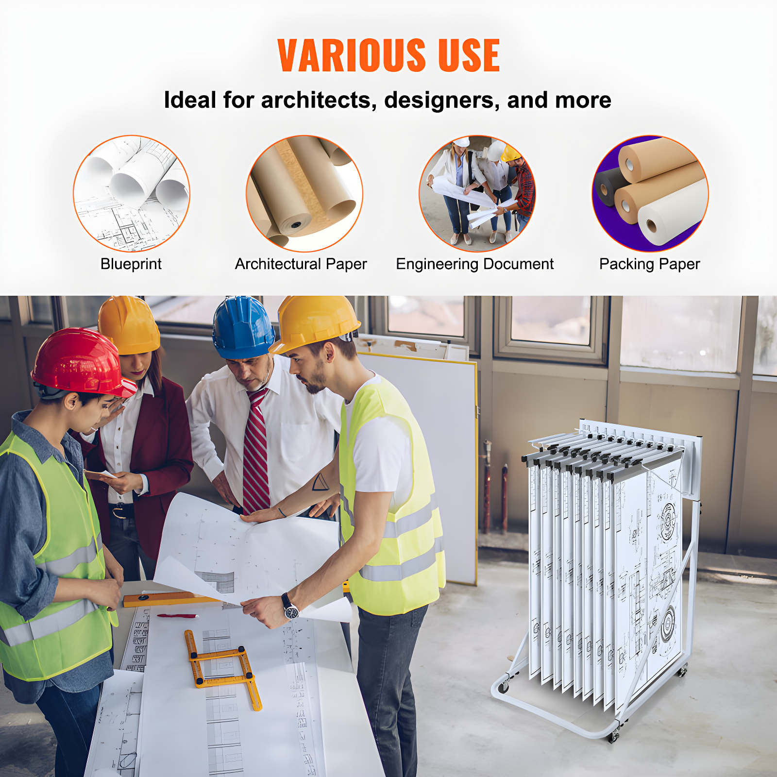 VEVOR Metal Shelves Hanging File Frames