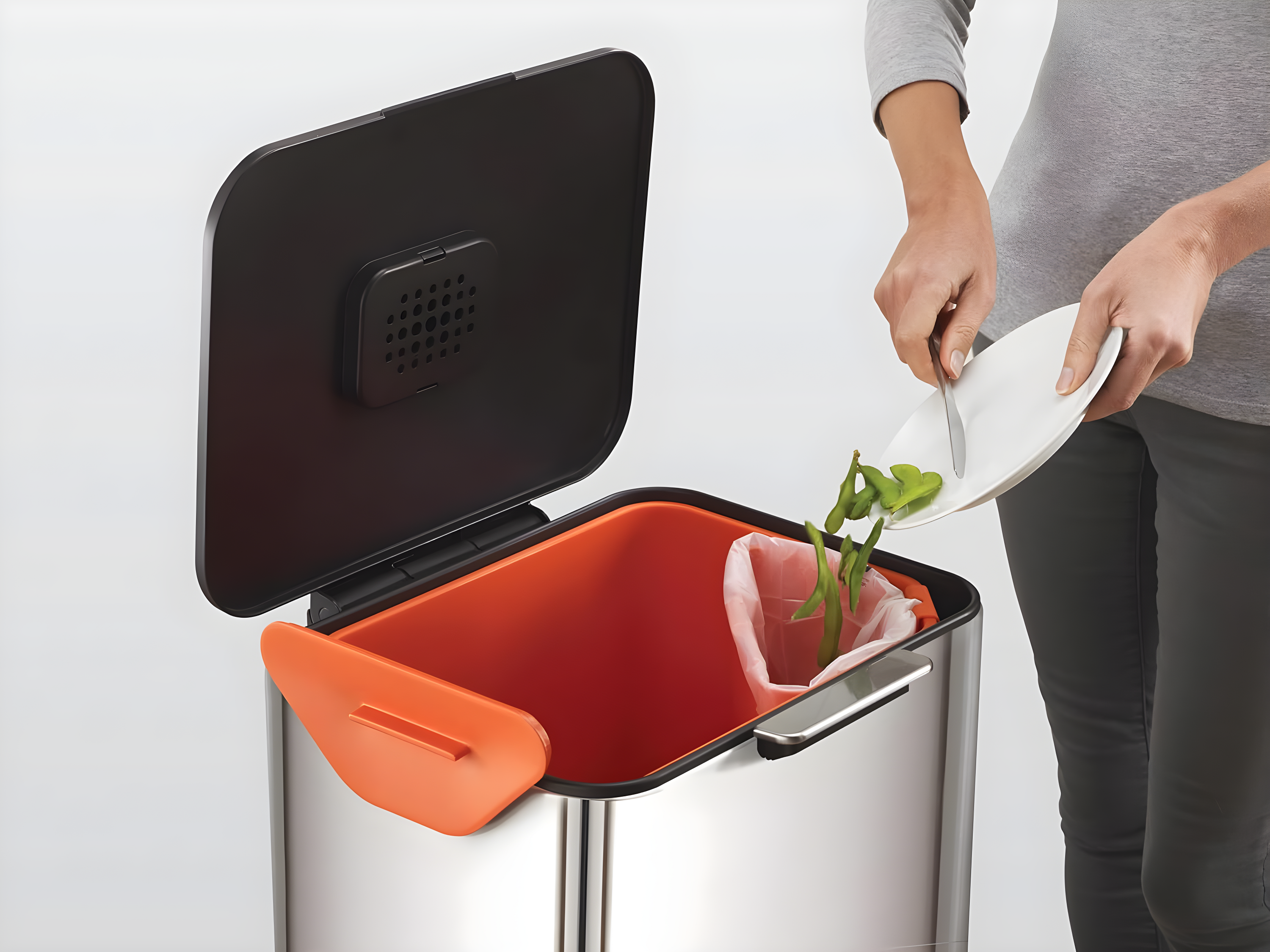 Joseph Joseph Totem Waste & Recycling Dual Kitchen Trash Can