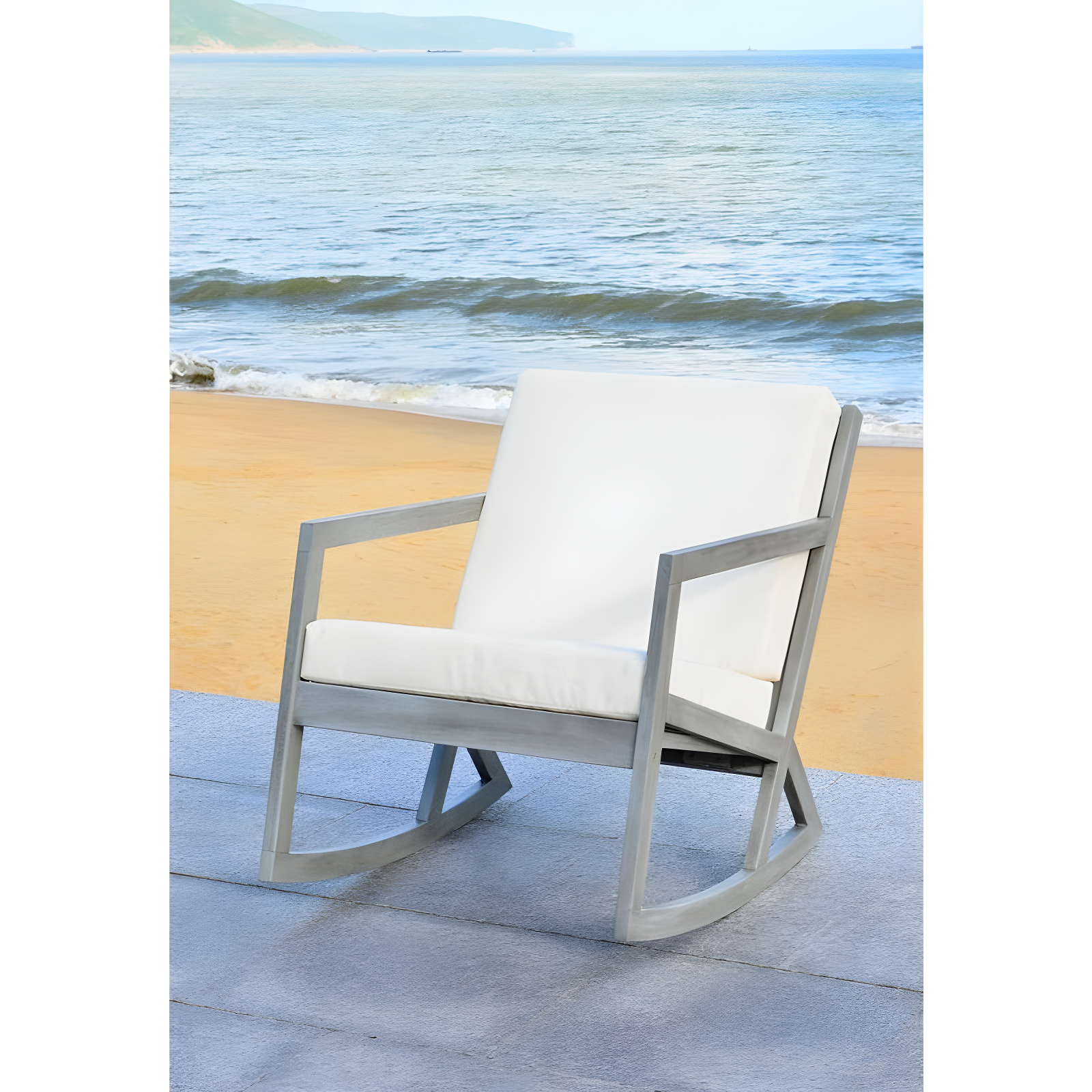 Vernon Rocking Chair - Grey/Beige - Safavieh.