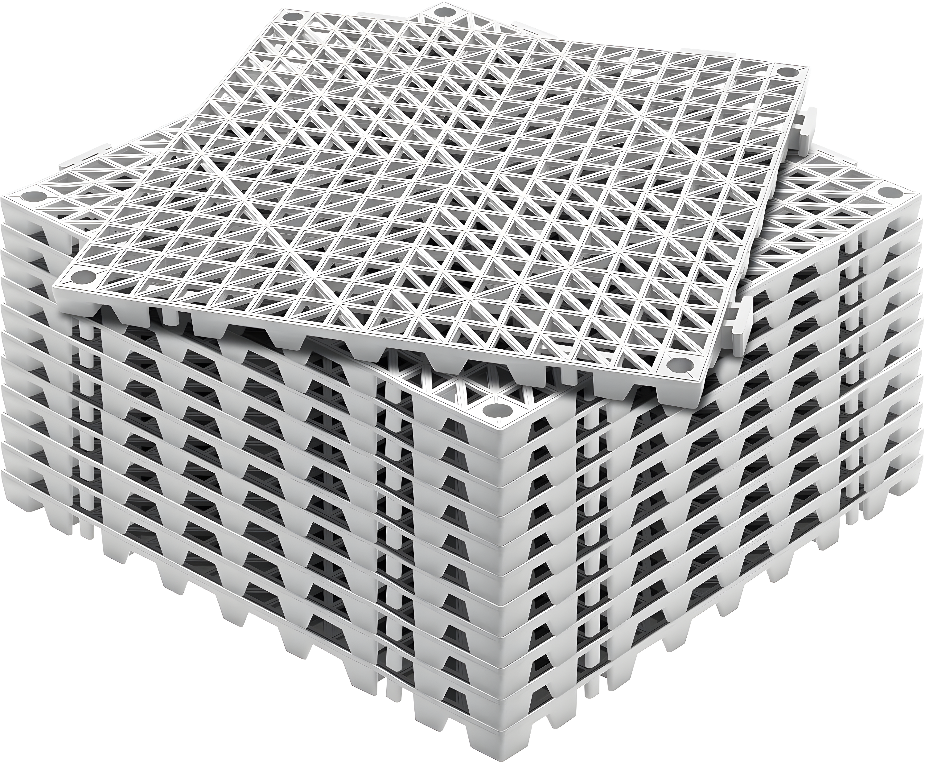 VEVOR 12'' W x 12'' L Garage Flooring Drain Tiles (Set of 12)