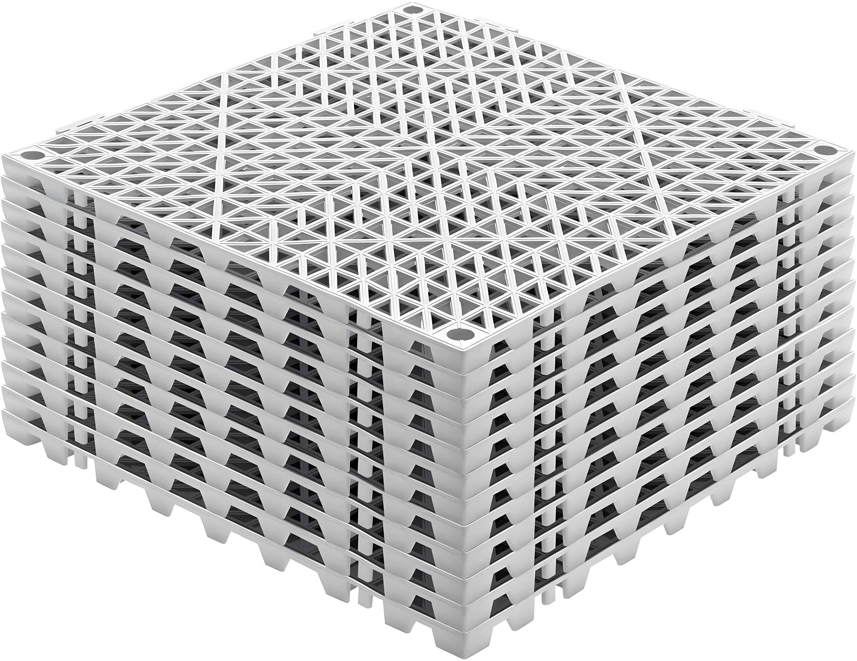 VEVOR 12'' W x 12'' L Garage Flooring Drain Tiles (Set of 12)