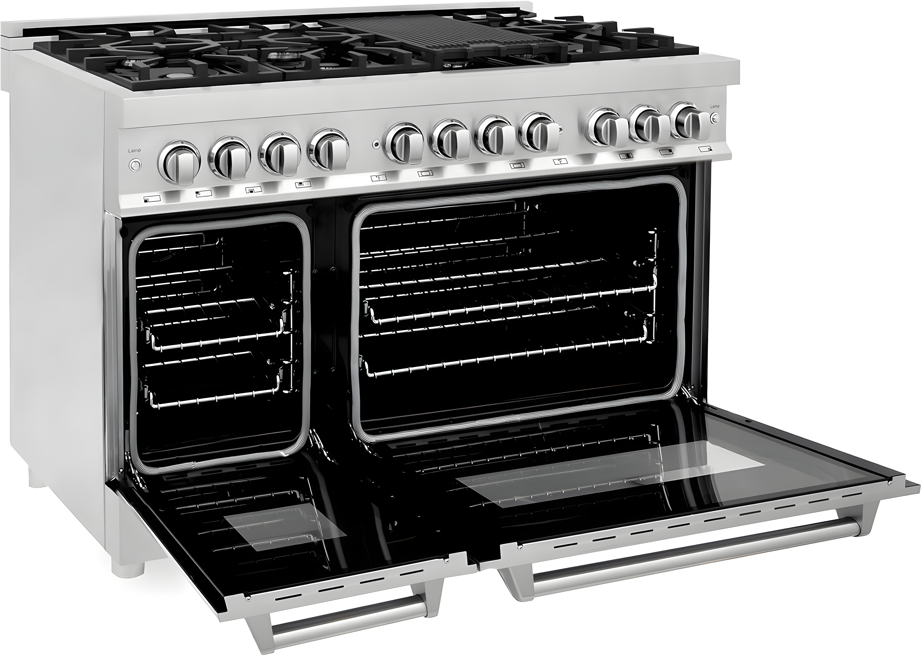 ZLINE 48 in. Legacy Dual Fuel Range w/ 7 Burner Cooktop & 2 Ovens w/ Doors