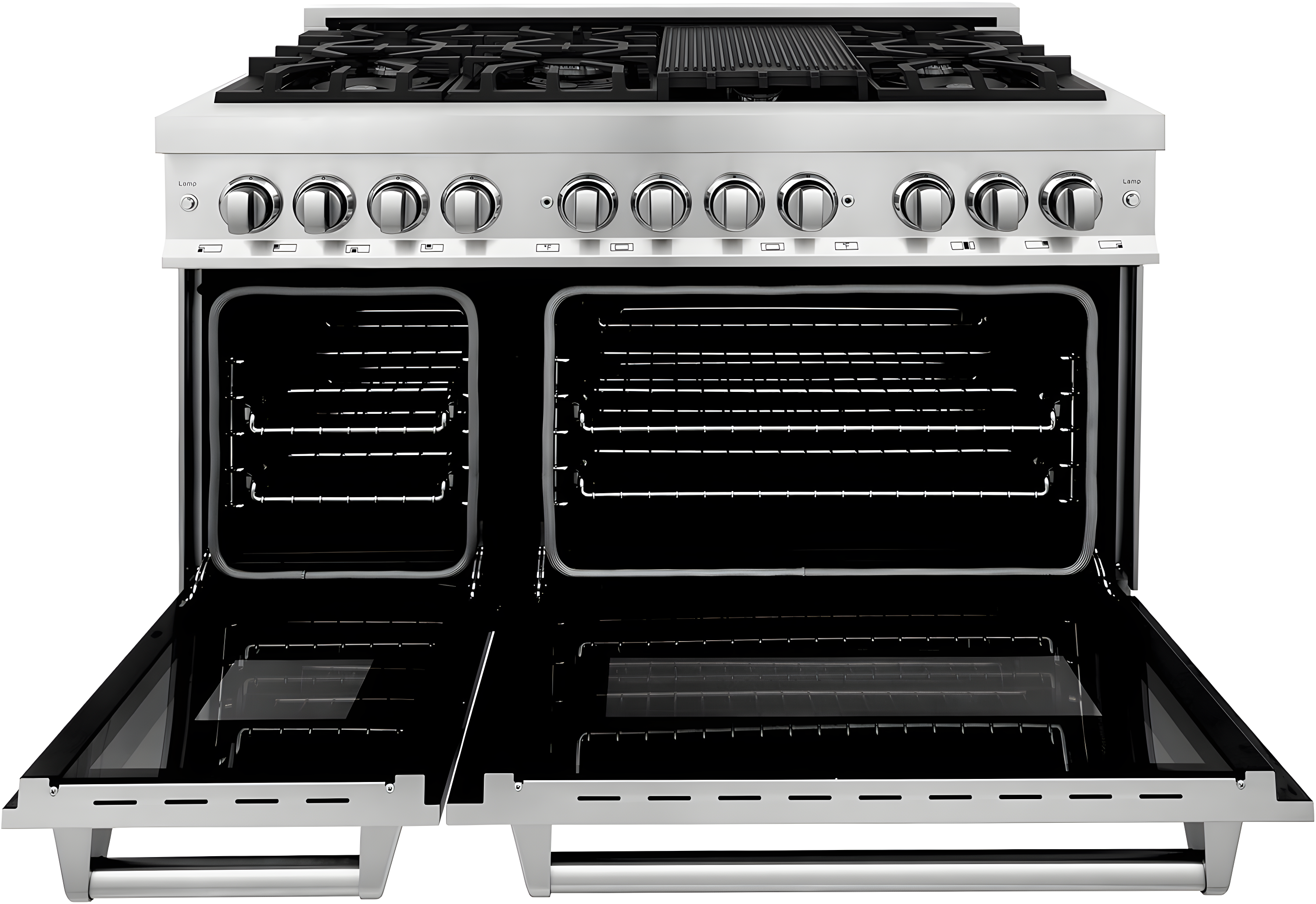 ZLINE 48 in. Legacy Dual Fuel Range w/ 7 Burner Cooktop & 2 Ovens w/ Doors