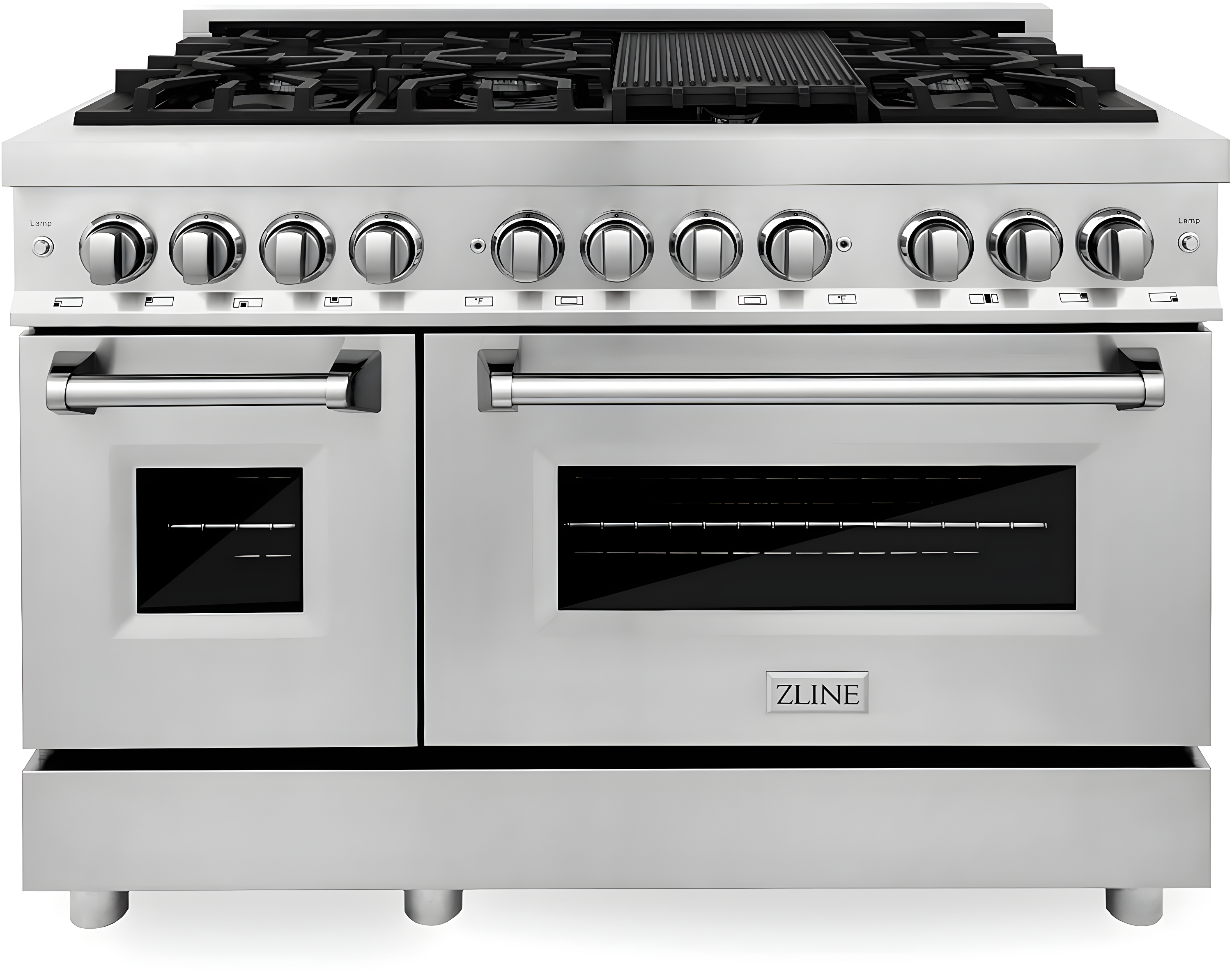ZLINE 48 in. Legacy Dual Fuel Range w/ 7 Burner Cooktop & 2 Ovens w/ Doors