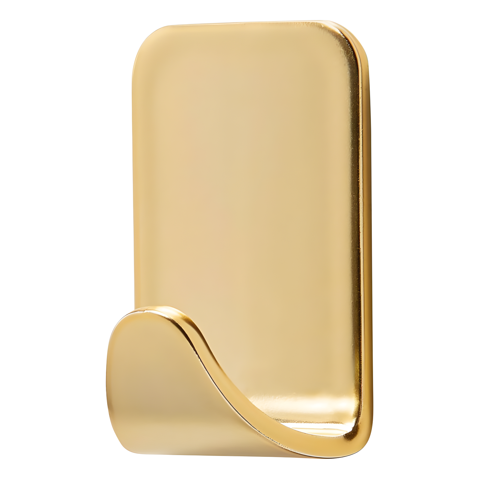 Command Small Sized Metallic Decorative Hooks Brass: Gold Wall Hooks, 0.5 lb Capacity, 4 Pack