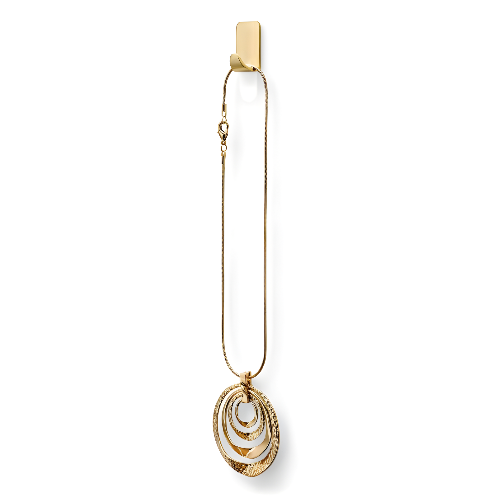 Command Small Sized Metallic Decorative Hooks Brass: Gold Wall Hooks, 0.5 lb Capacity, 4 Pack