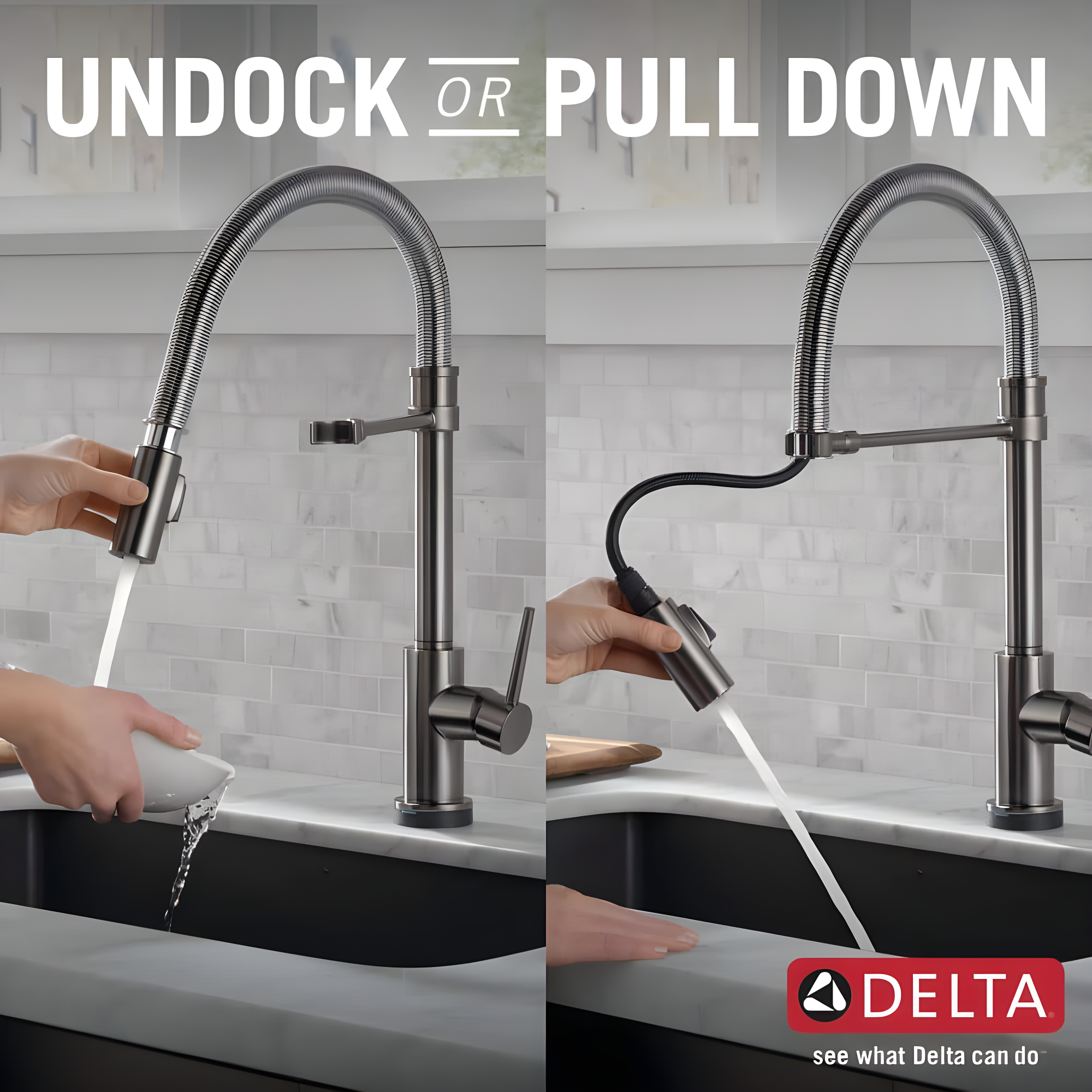 Trinsic Pro Pull Down Touch Single Handle Kitchen Faucet with Accessories