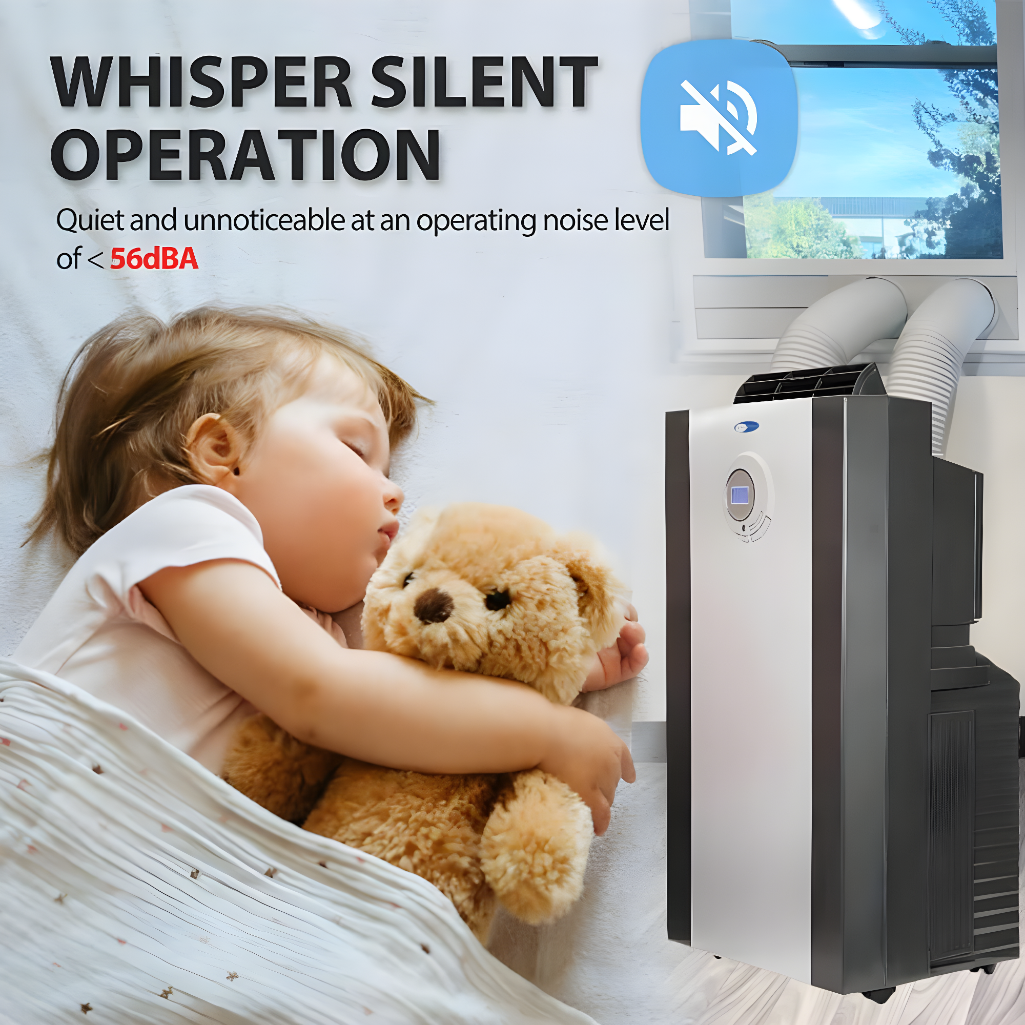 Whynter Whynter 14000 BTU Dual Hose Portble Air conditioner for 500 sq. ft. with 3M Filter