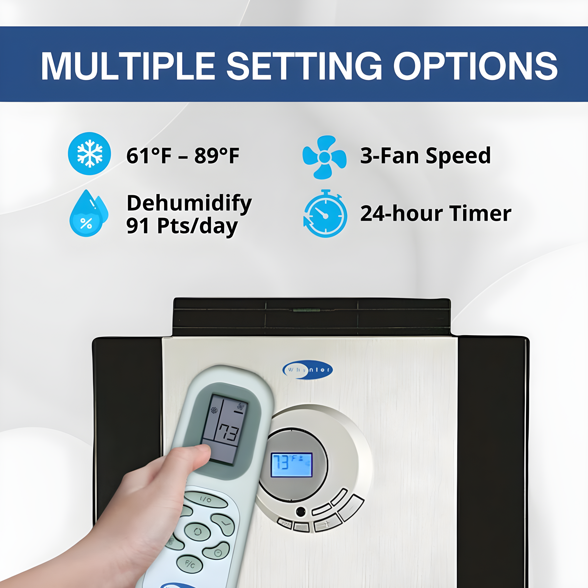 Whynter Whynter 14000 BTU Dual Hose Portble Air conditioner for 500 sq. ft. with 3M Filter