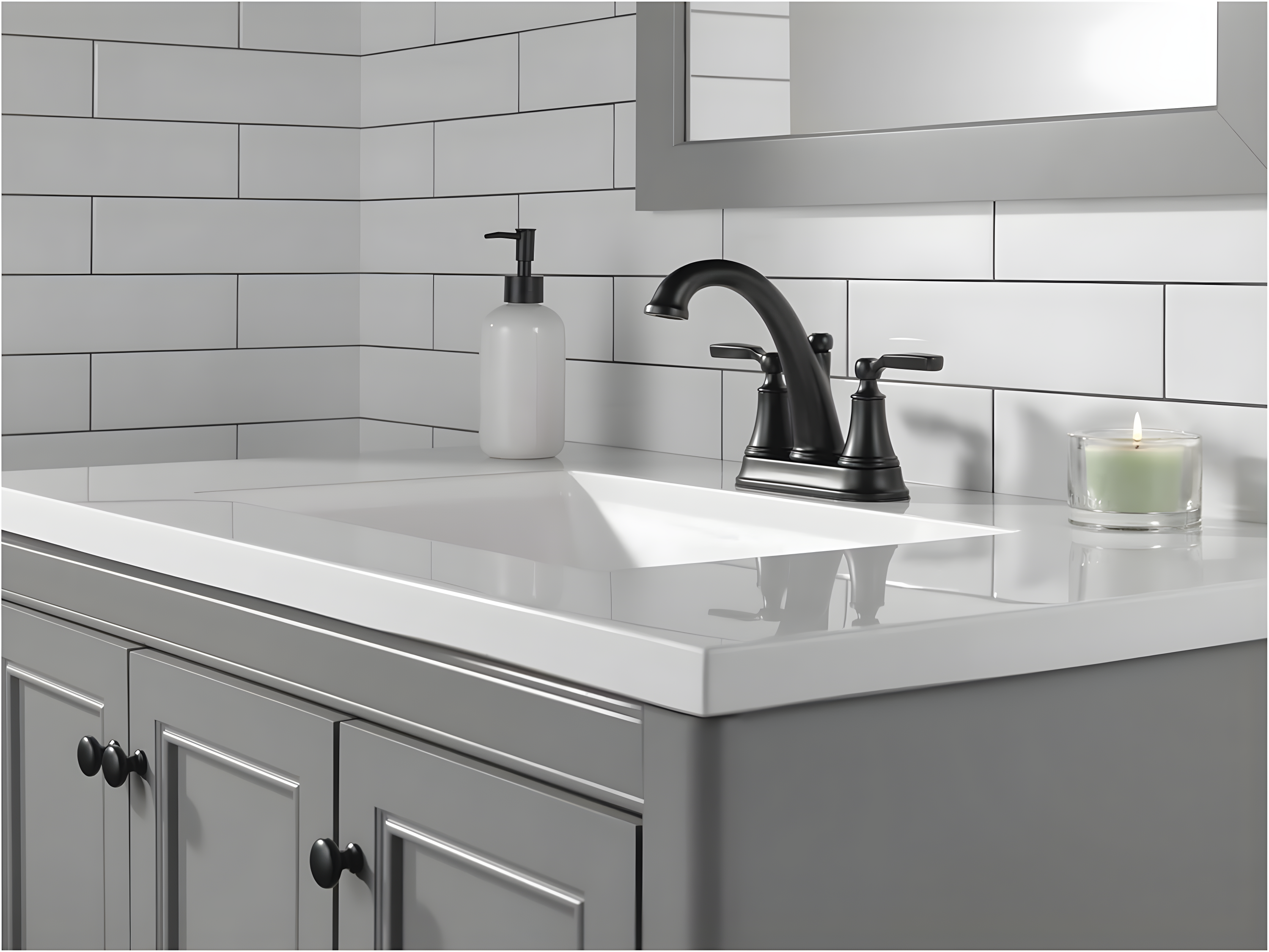 Woodhurst Centerset Bathroom Faucet with Drain Assembly