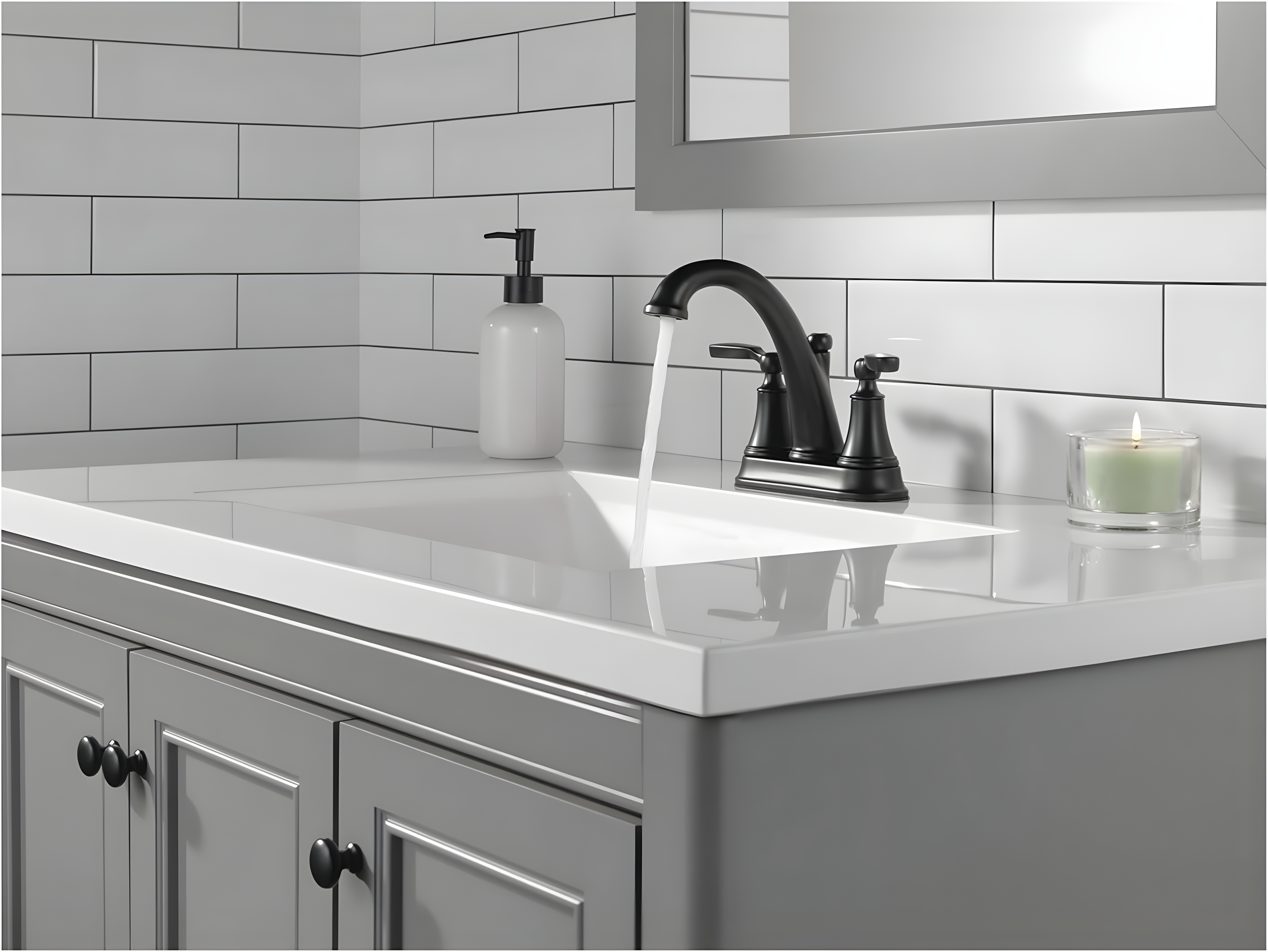 Woodhurst Centerset Bathroom Faucet with Drain Assembly