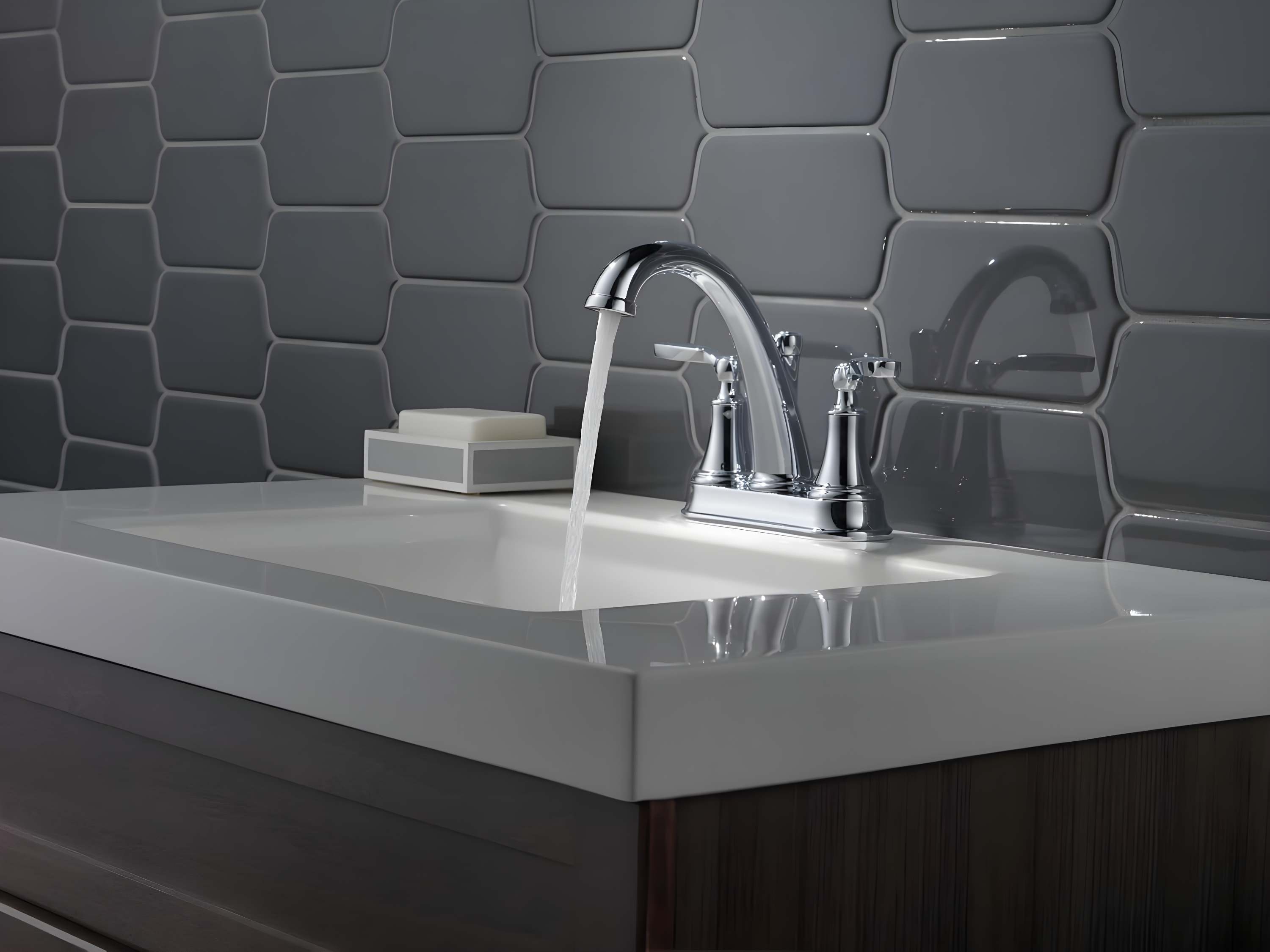 Woodhurst Centerset Bathroom Faucet with Drain Assembly