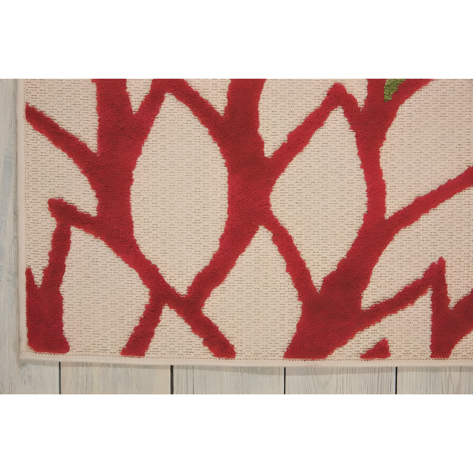 Nourison Aloha Floral Bloom Flatweave High-Low Indoor Outdoor Area Rug Green 3'6" x 5'6"
