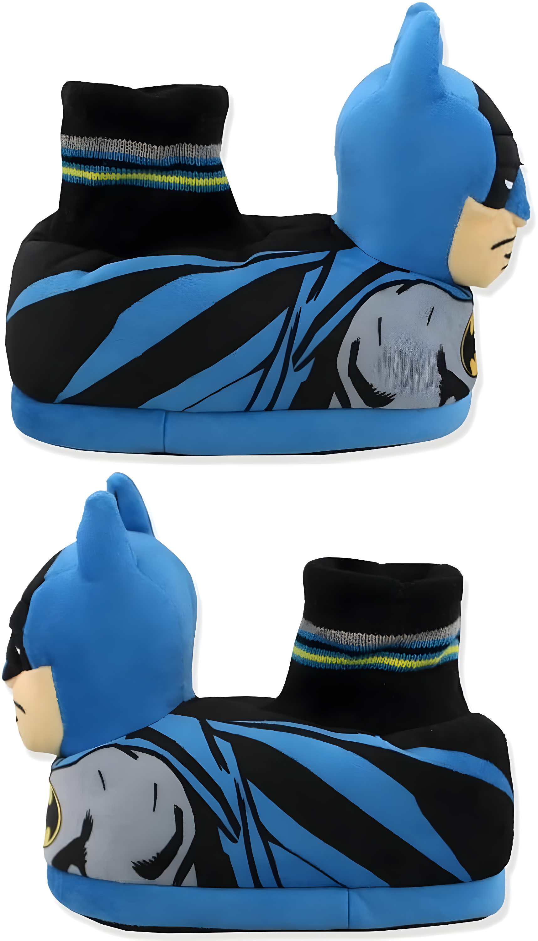 DC Comics Batman Toddler Boys Boys 3D Design Nylex Fabric Slippers - Blue Black, Size: 7-8