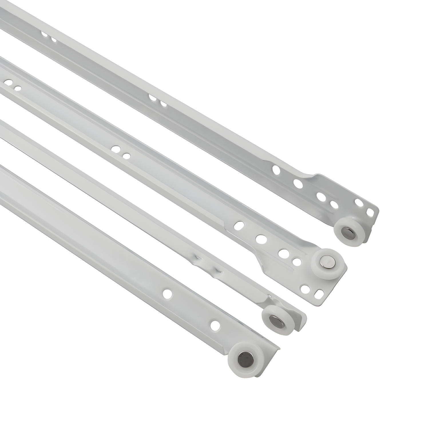 Drawer Slide Bottom Mount 3/4 Extension White Finish