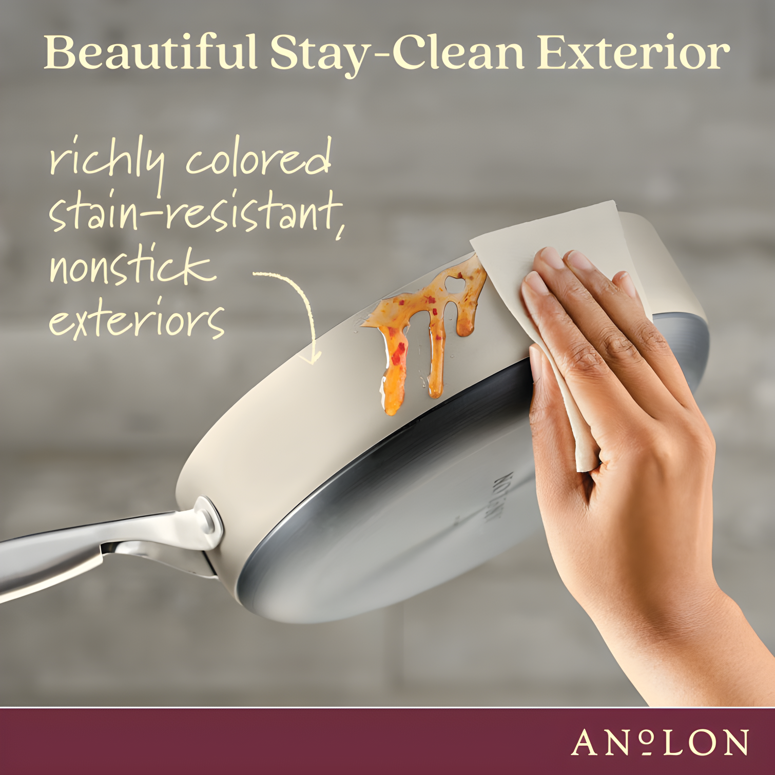 Anolon Anolon Achieve Hard Anodized Nonstick Saute Pan with Lid - 3 Quart