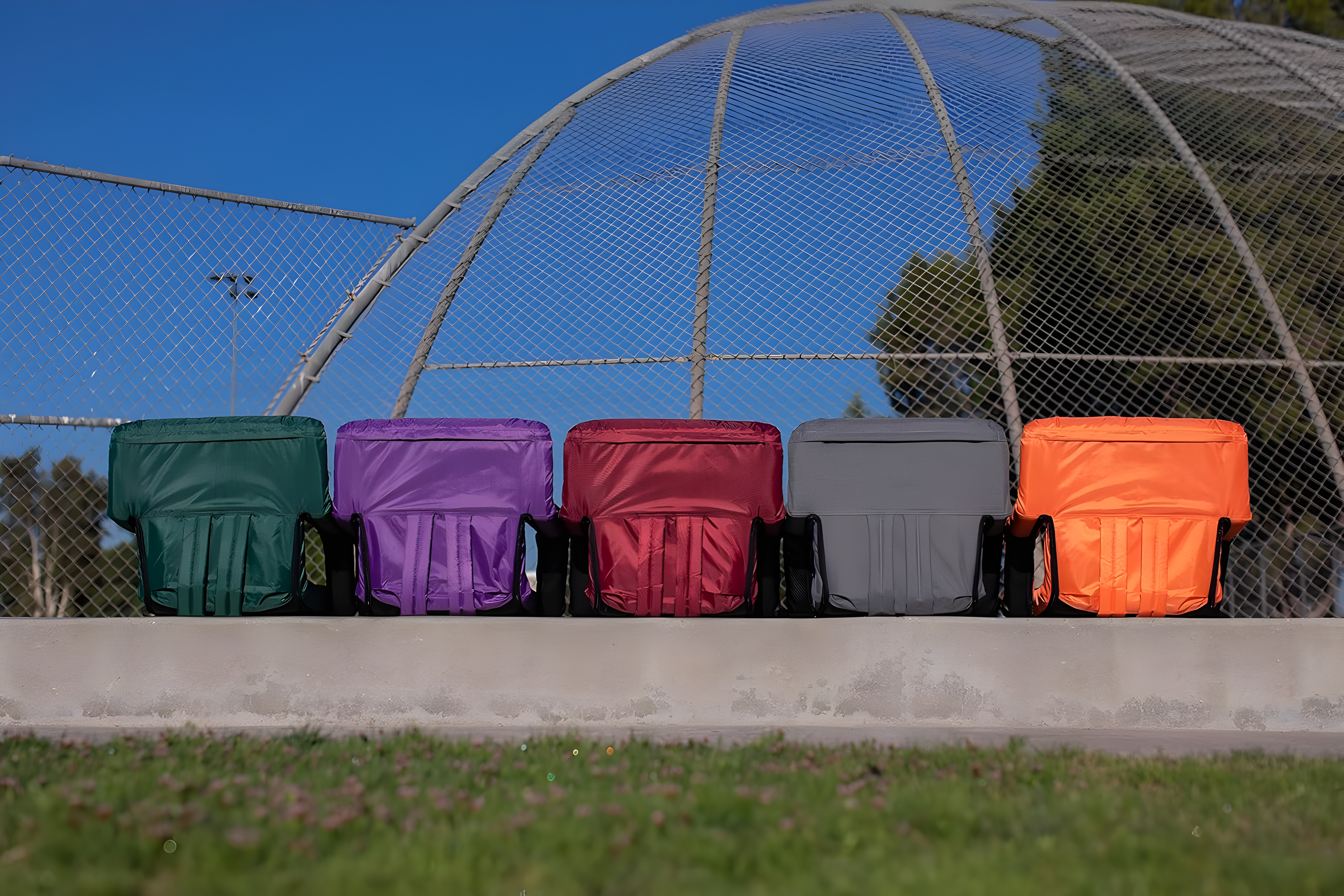ONIVA™ Ventura Reclining Bleacher Seat with Armrests and Back Support