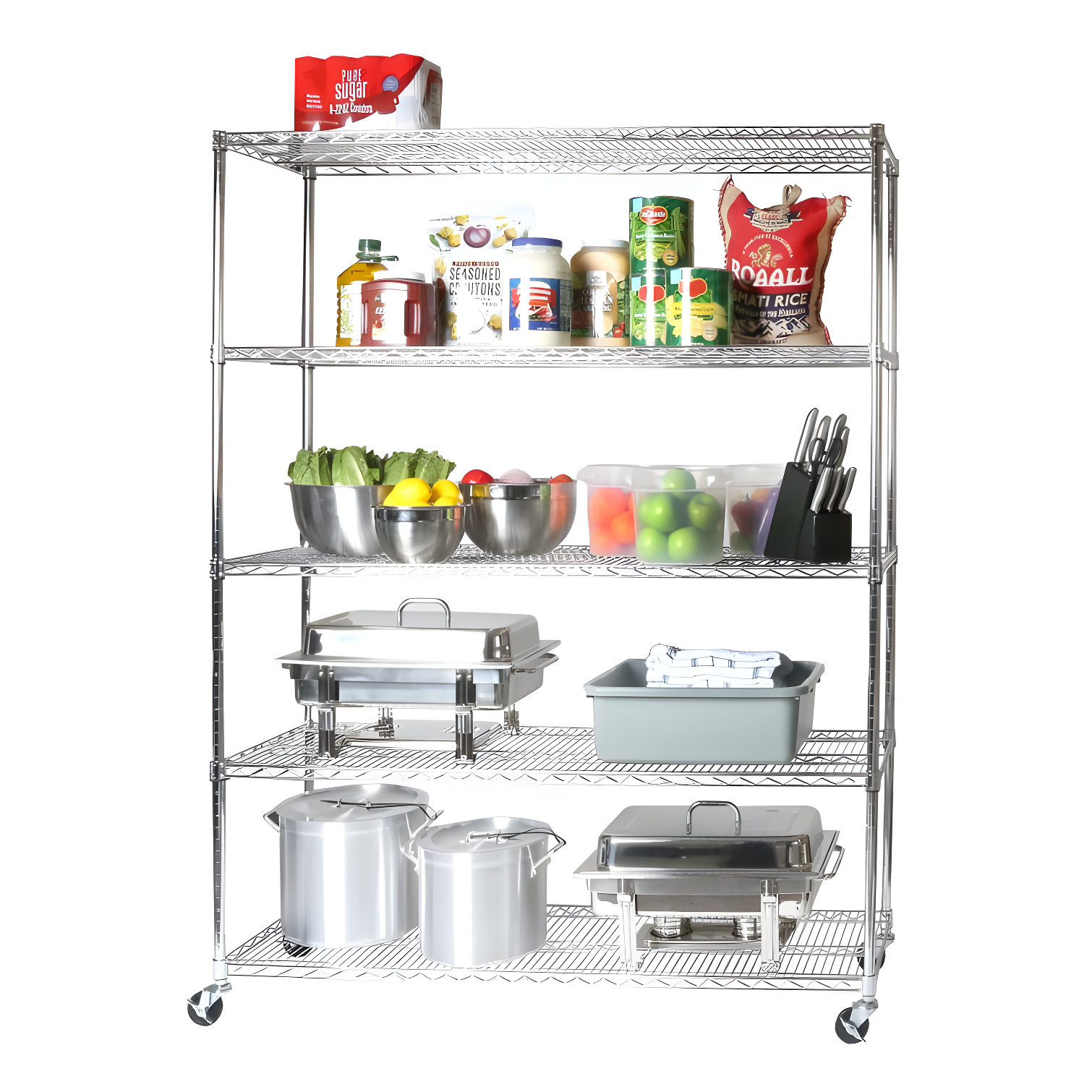 Wire Rolling Storage Cart
