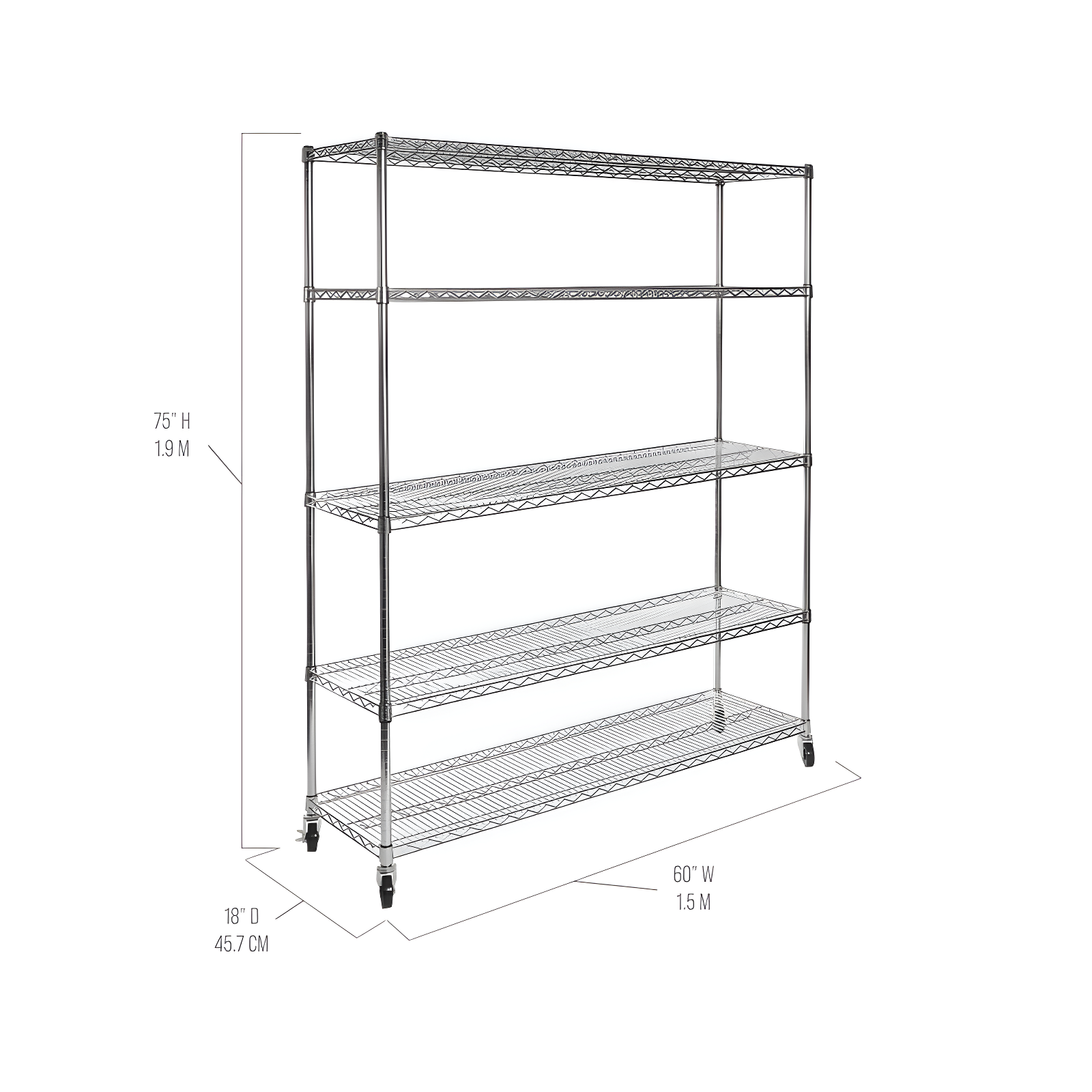 Wire Rolling Storage Cart