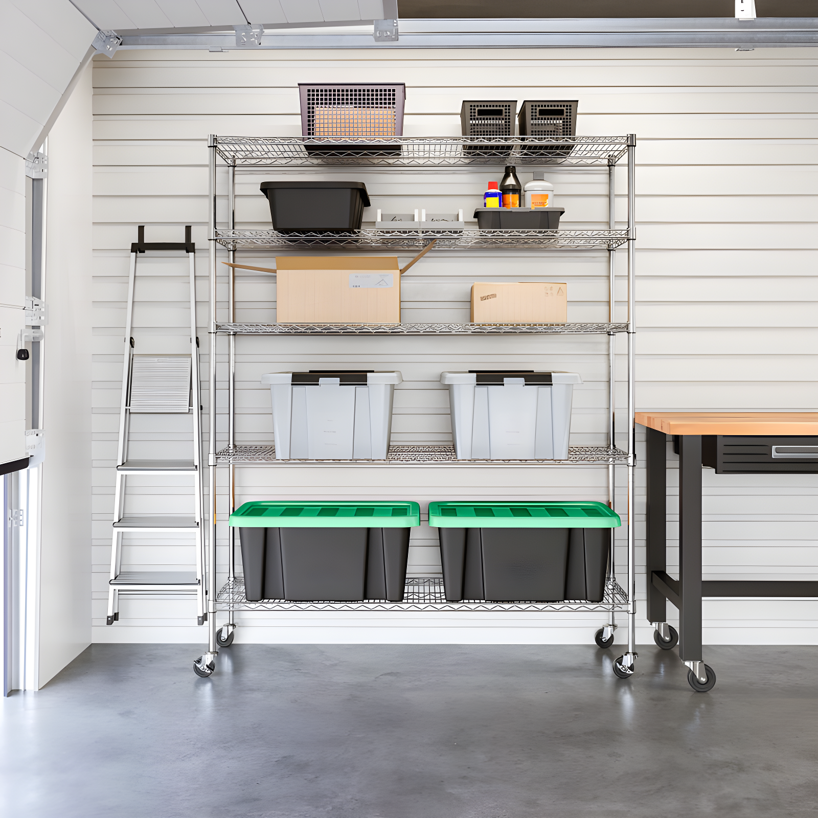 Wire Rolling Storage Cart