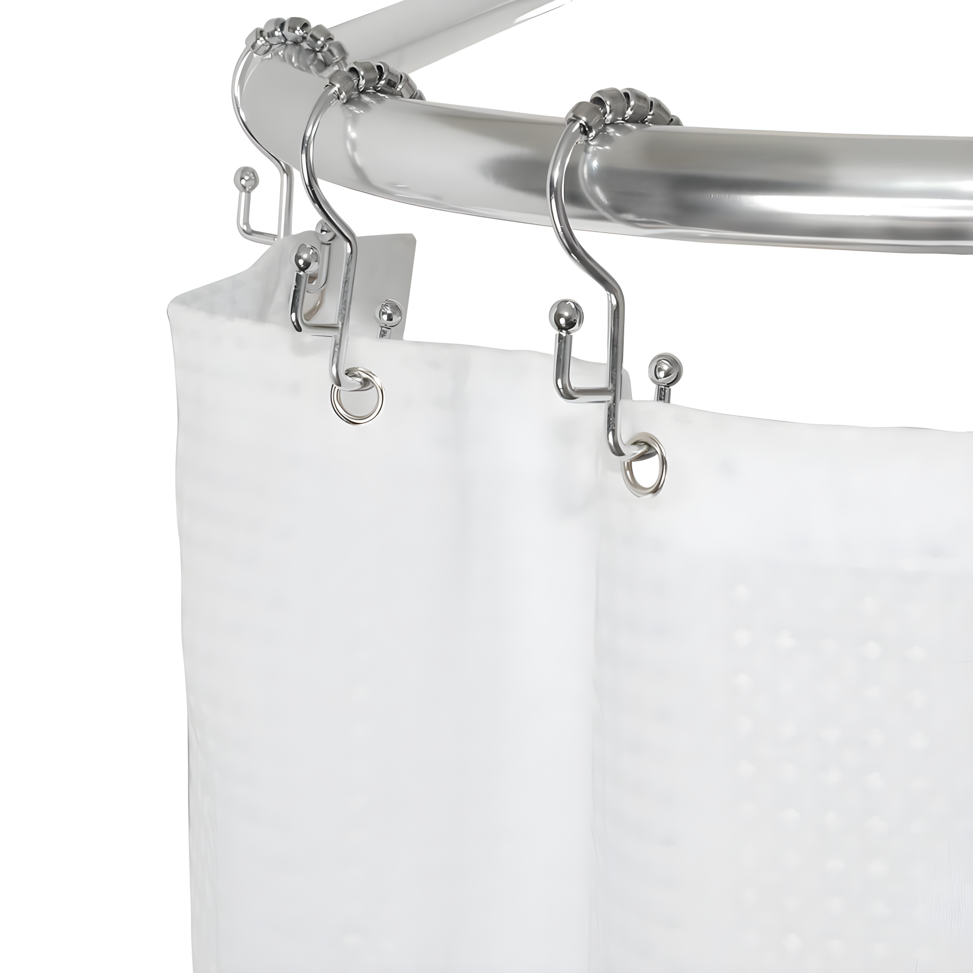 Utopia Alley Aluminum 61" D-Shape Fixed Shower Curtain Rod