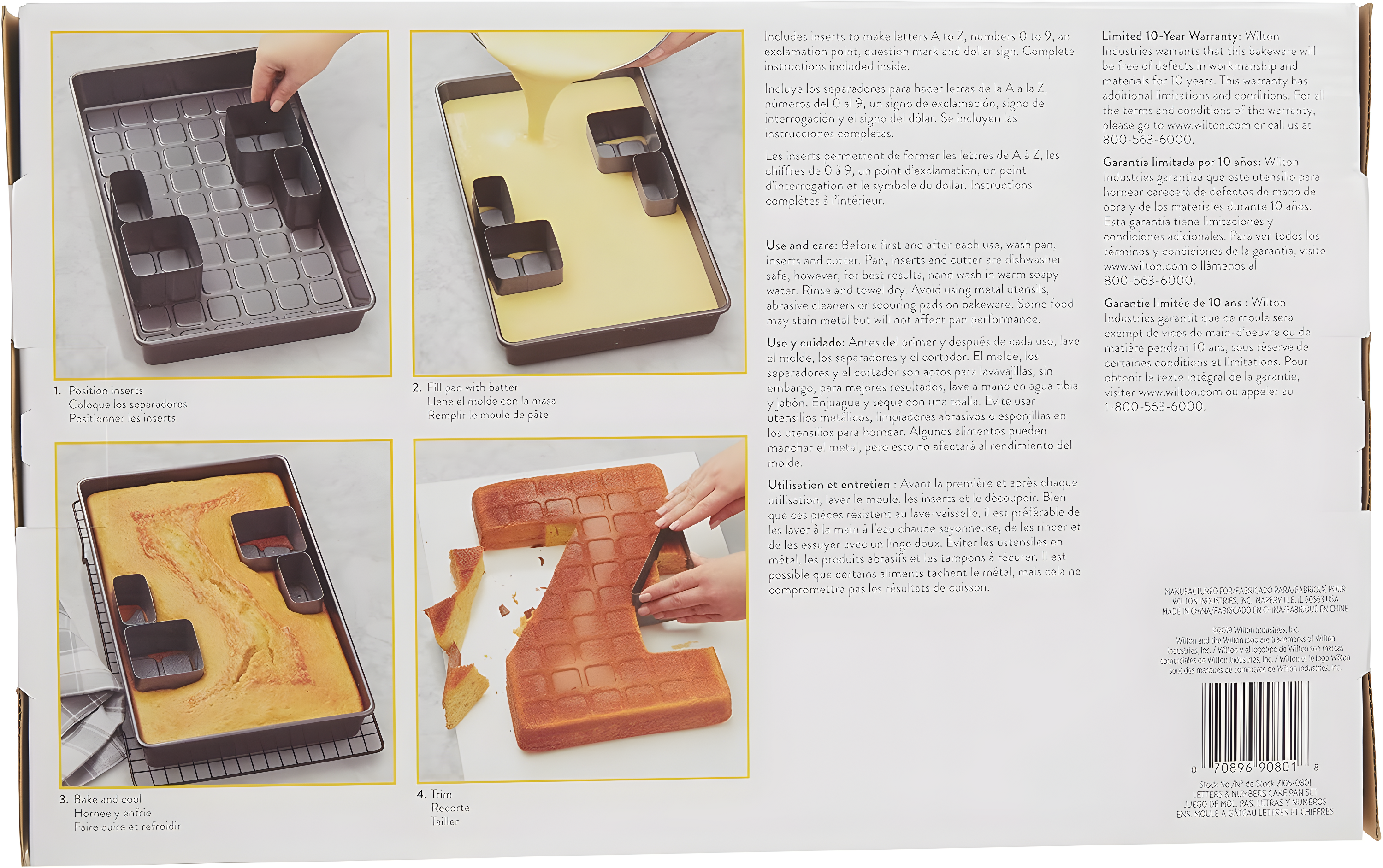 Wilton Countless Celebrations Non-Stick Rectangle 10 Piece Cake Pan Set