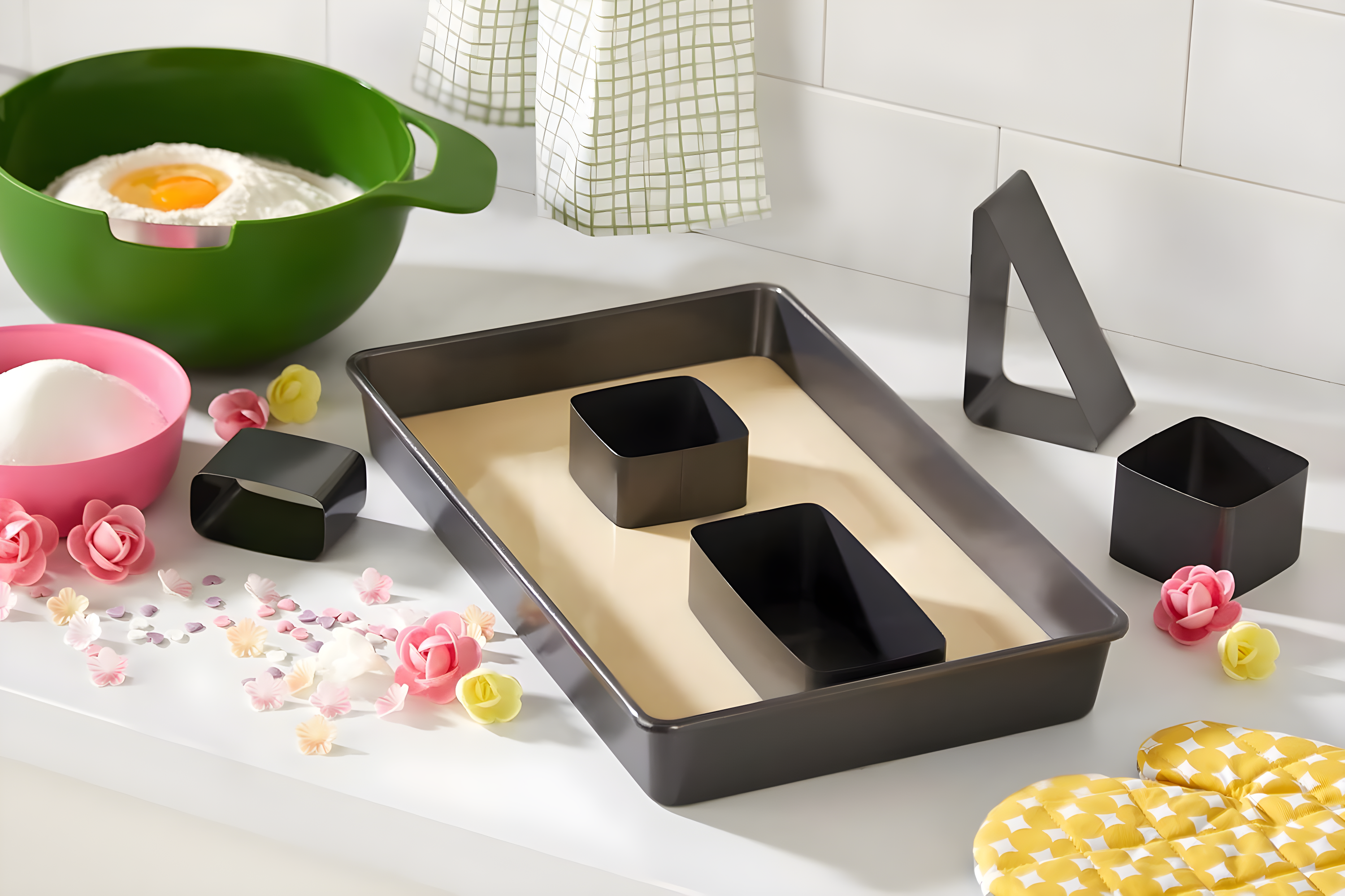 Wilton Countless Celebrations Non-Stick Rectangle 10 Piece Cake Pan Set