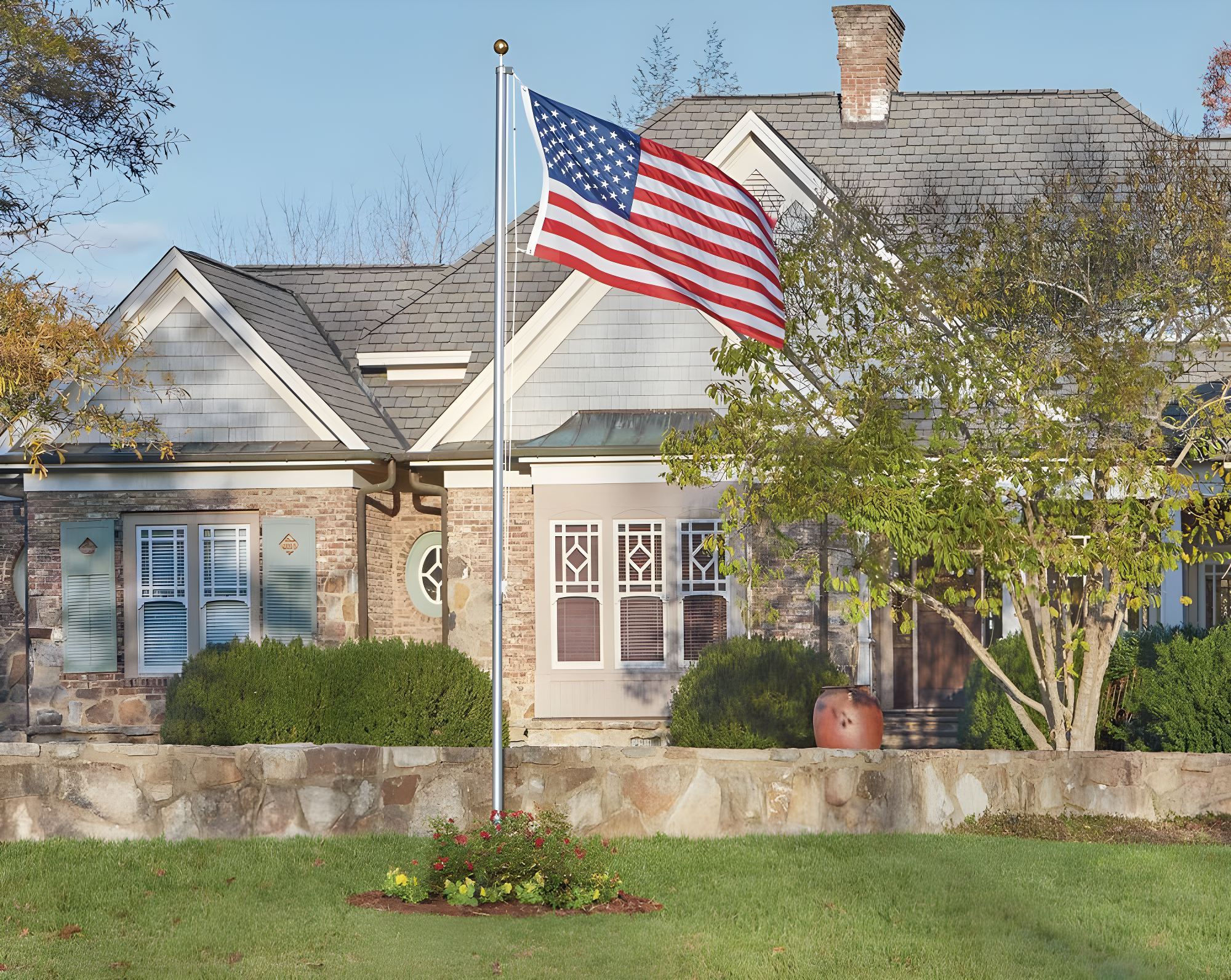 EZ-Pole EZC21 21 ft. Classic Sectional Flagpole Kit with Rope