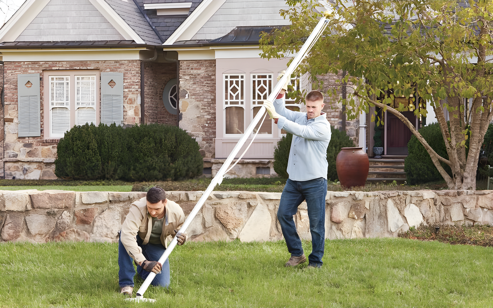 EZ-Pole EZC21 21 ft. Classic Sectional Flagpole Kit with Rope